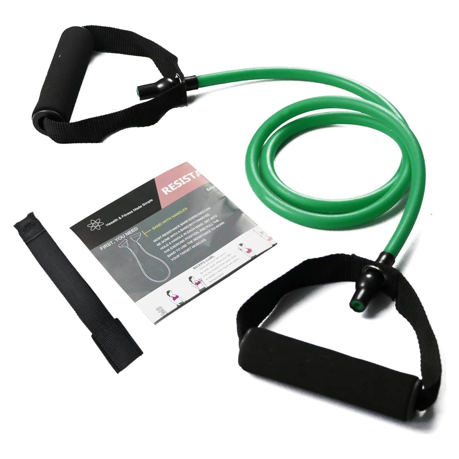 Banda de Resistencia Zhiamz Verde 13.6kg con Mangos Antideslizantes