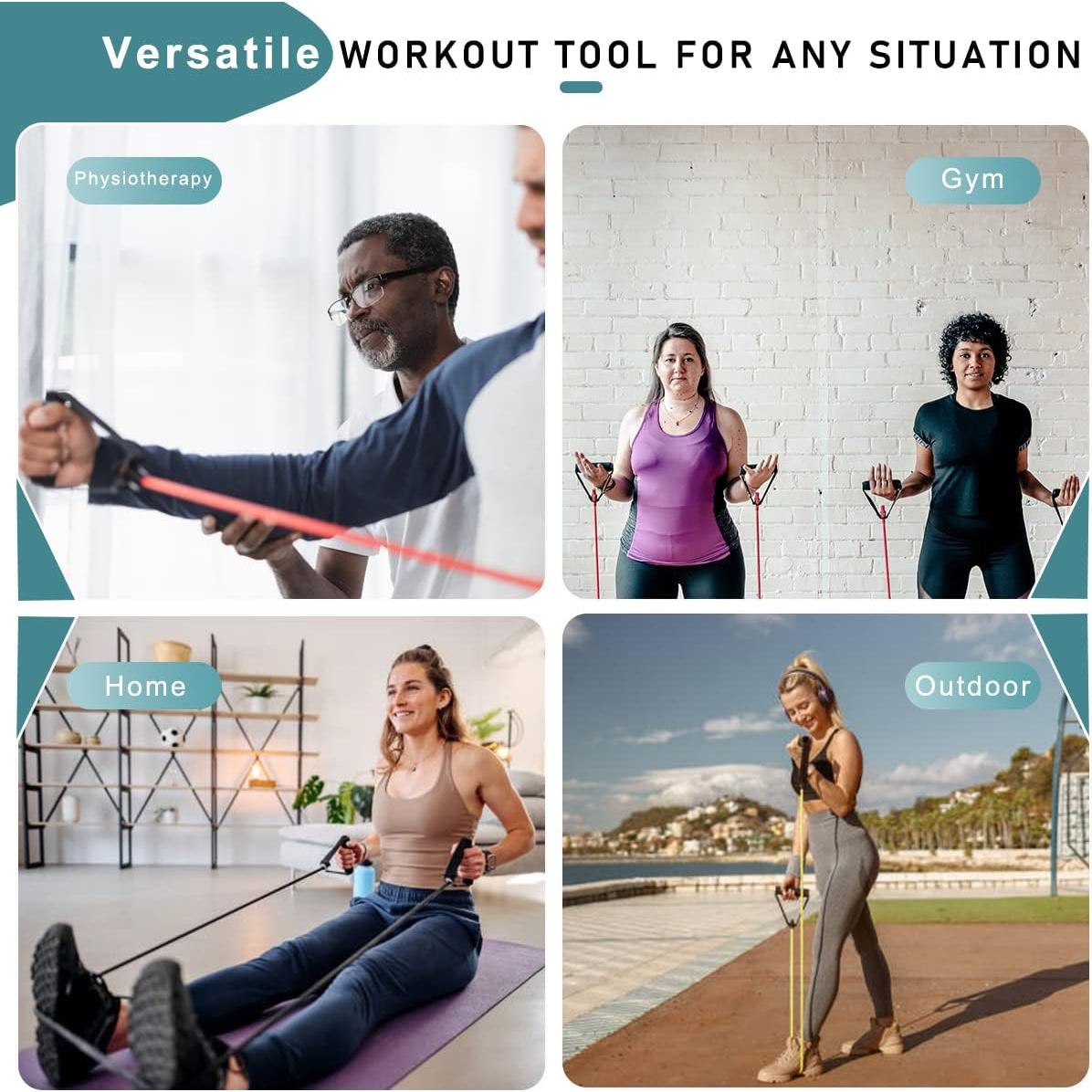 Banda de Resistencia Zhiamz Verde 13.6kg con Mangos Antideslizantes