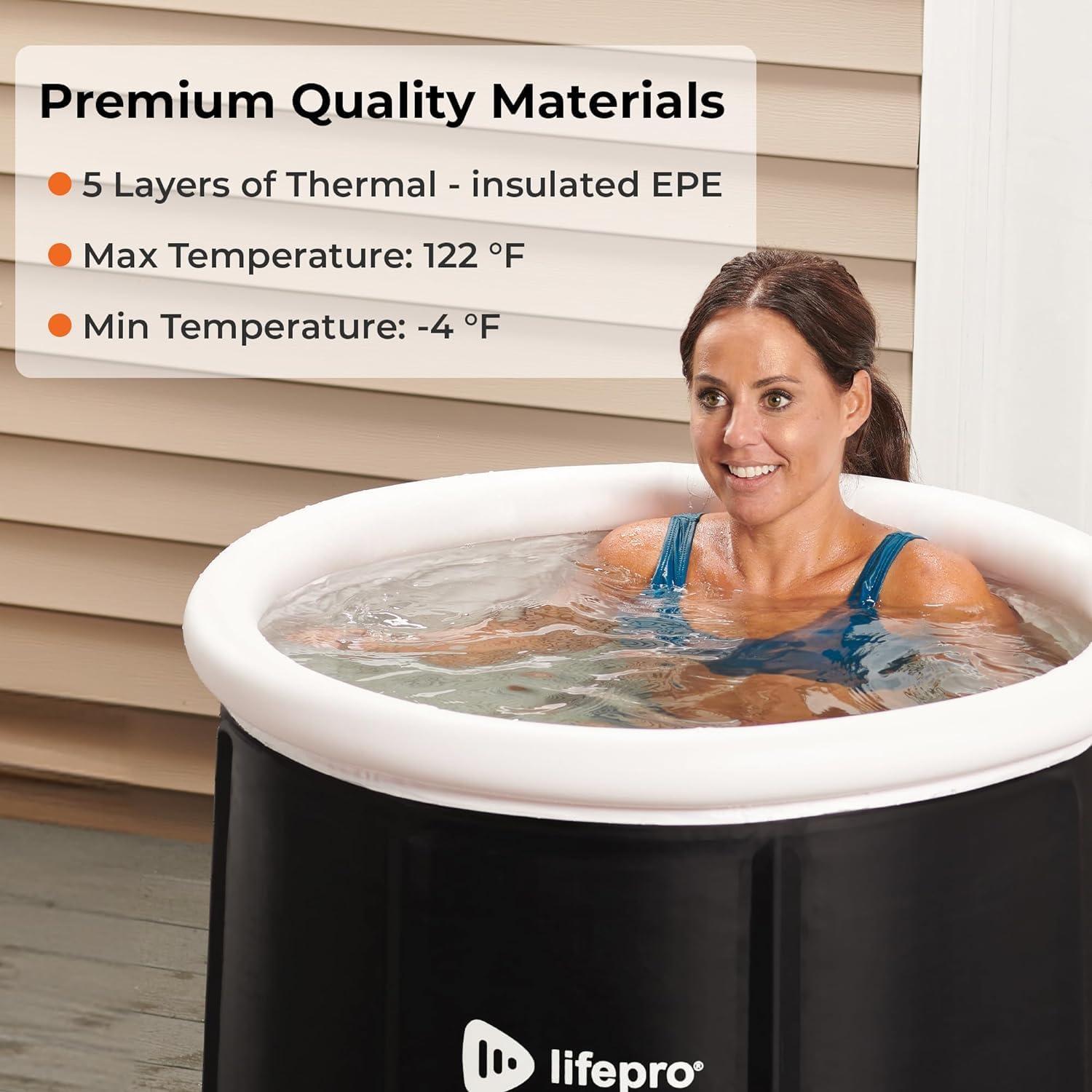 Bañera de Hielo LifePro Portátil 348L con Tapa