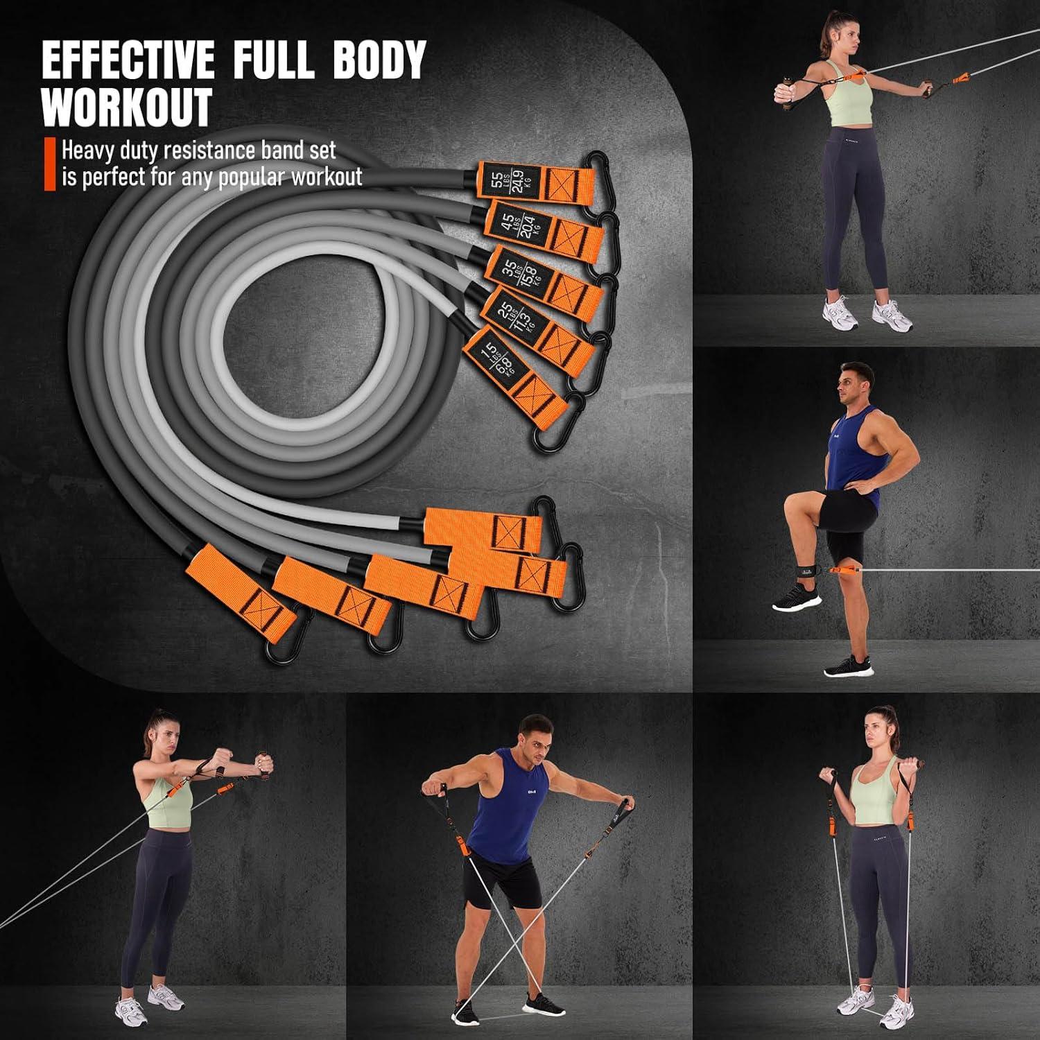 Bandas de Resistencia COOBONS 175LBS con Mangos - Fitness