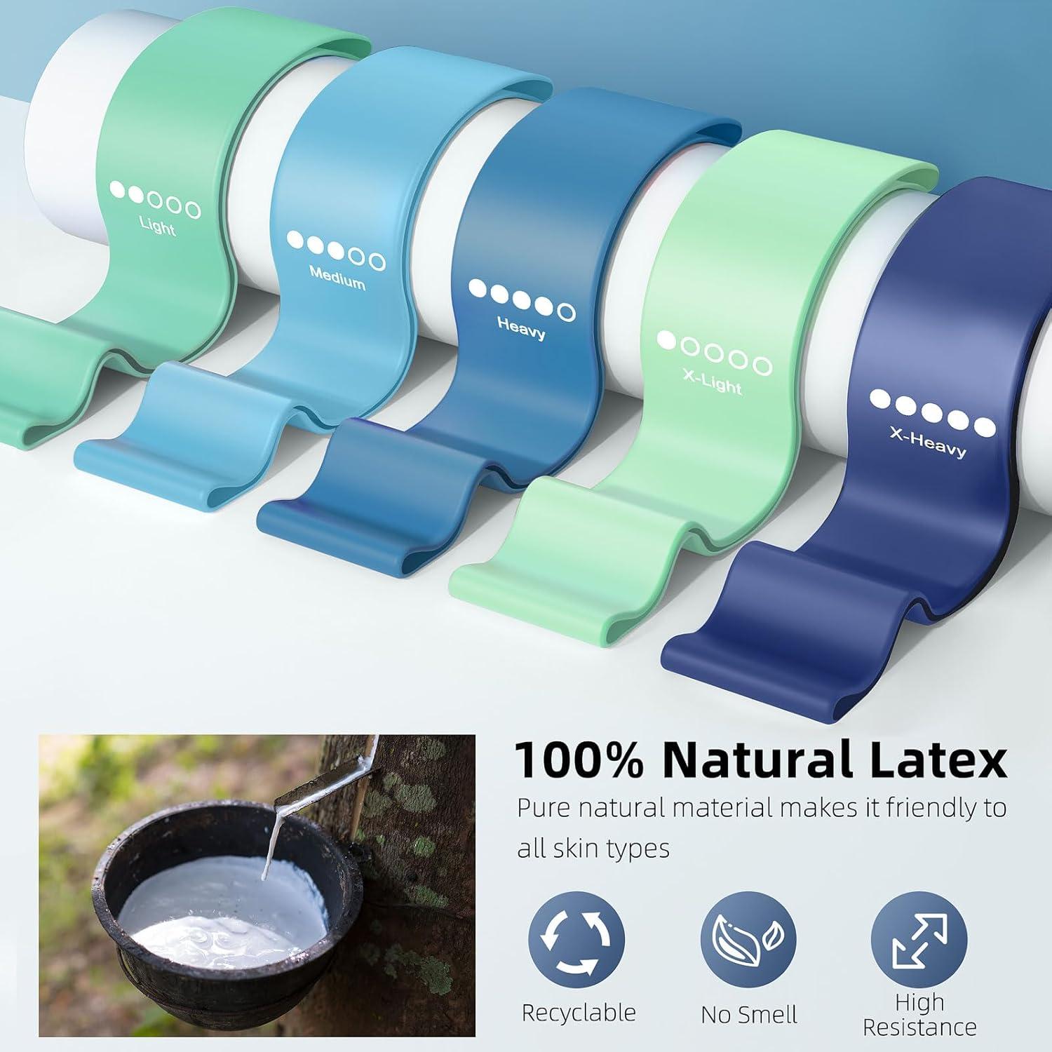 Set de 5 Bandas de Resistencia Renoj para Ejercicio y Pilates