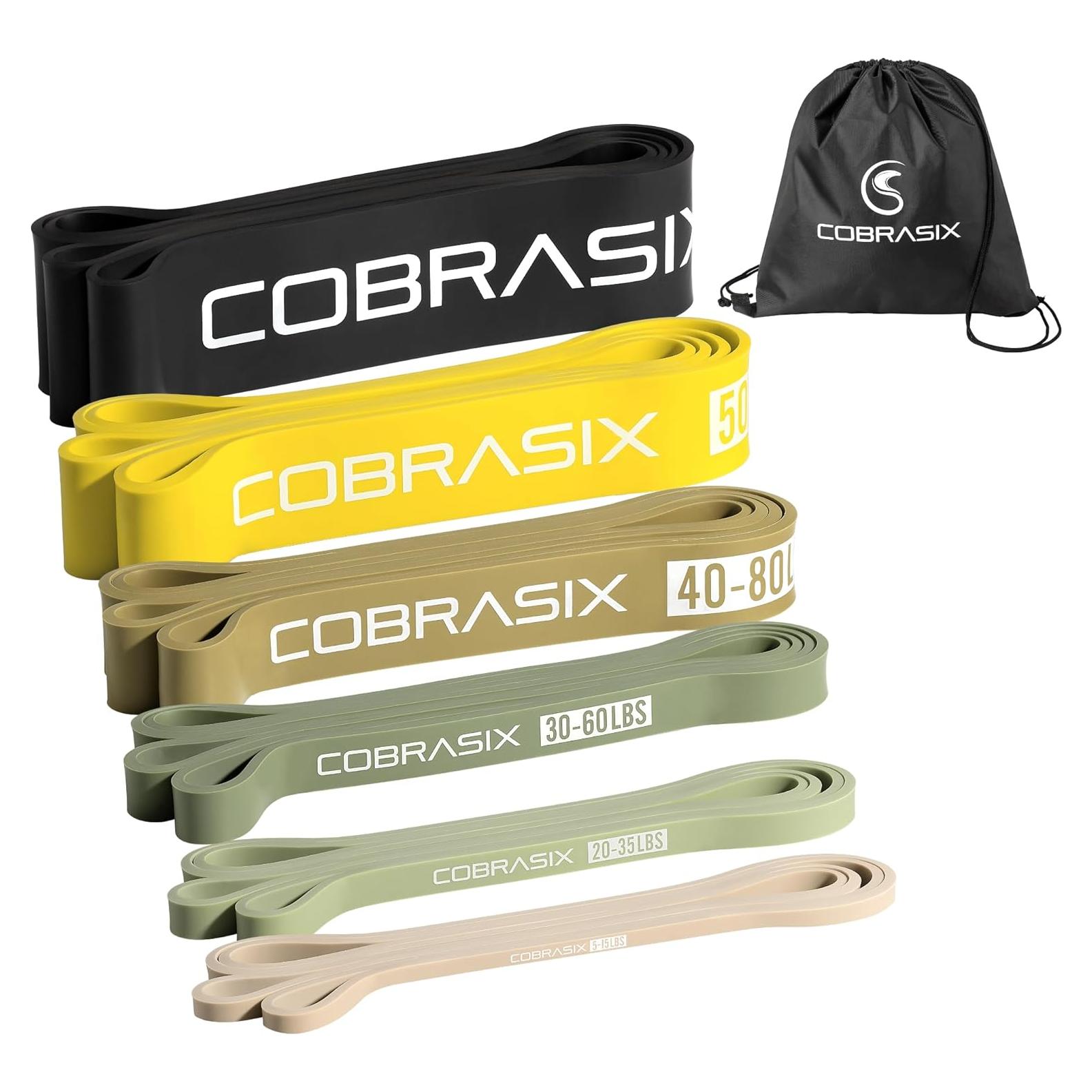 Bandas de Resistencia CobraSix 6 Piezas Goma Natural Duraderas