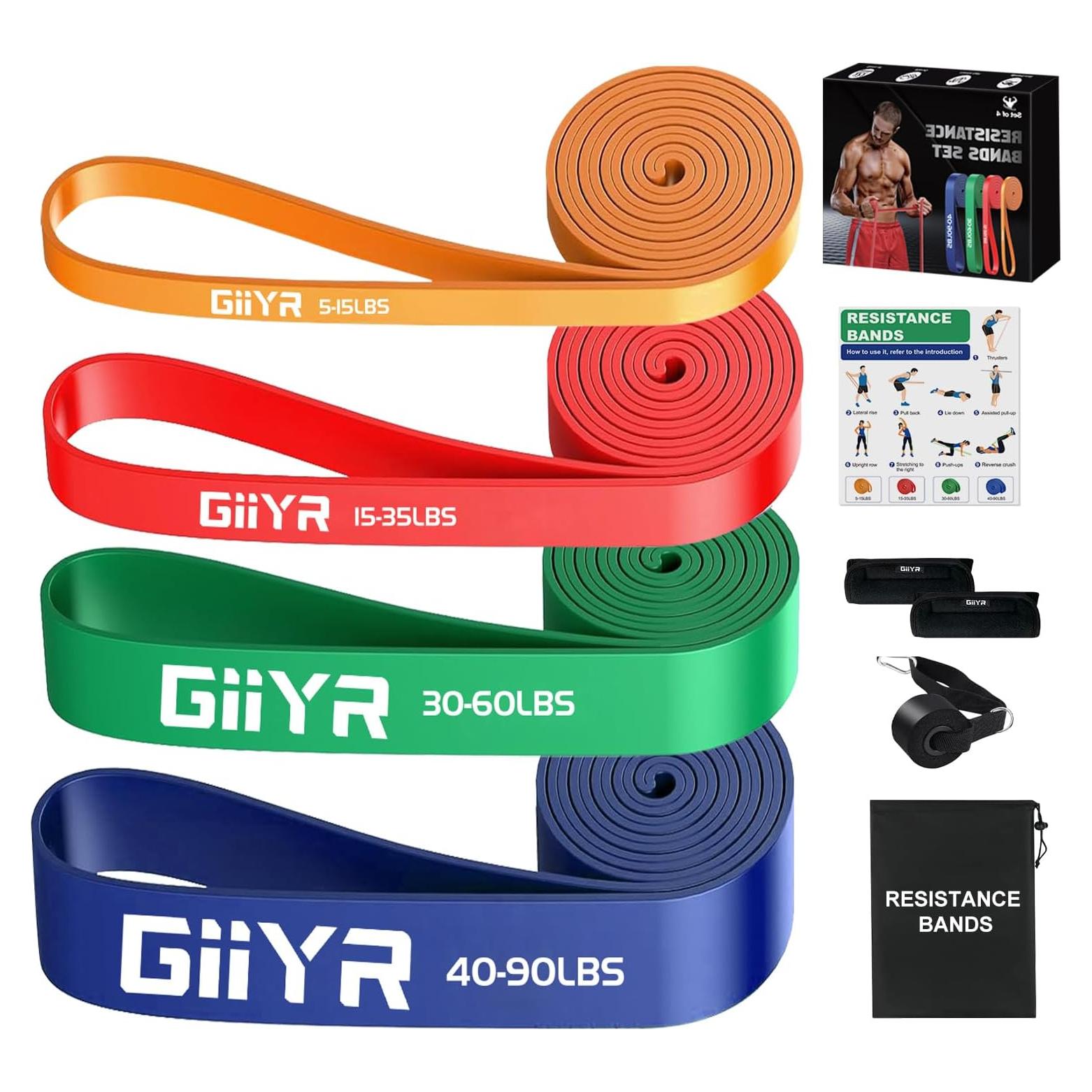 Juego de Bandas de Resistencia Giiyr - 4 Niveles para Ejercicio