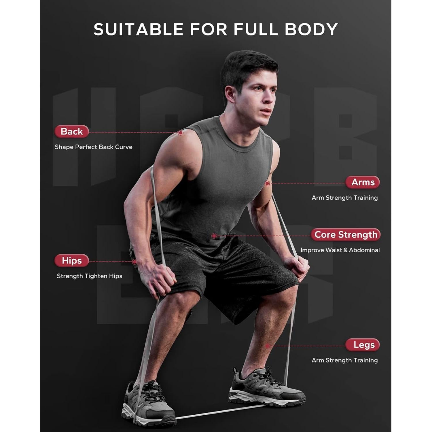 Conjunto de 5 Bandas de Resistencia HAPBEAR para Pull Up