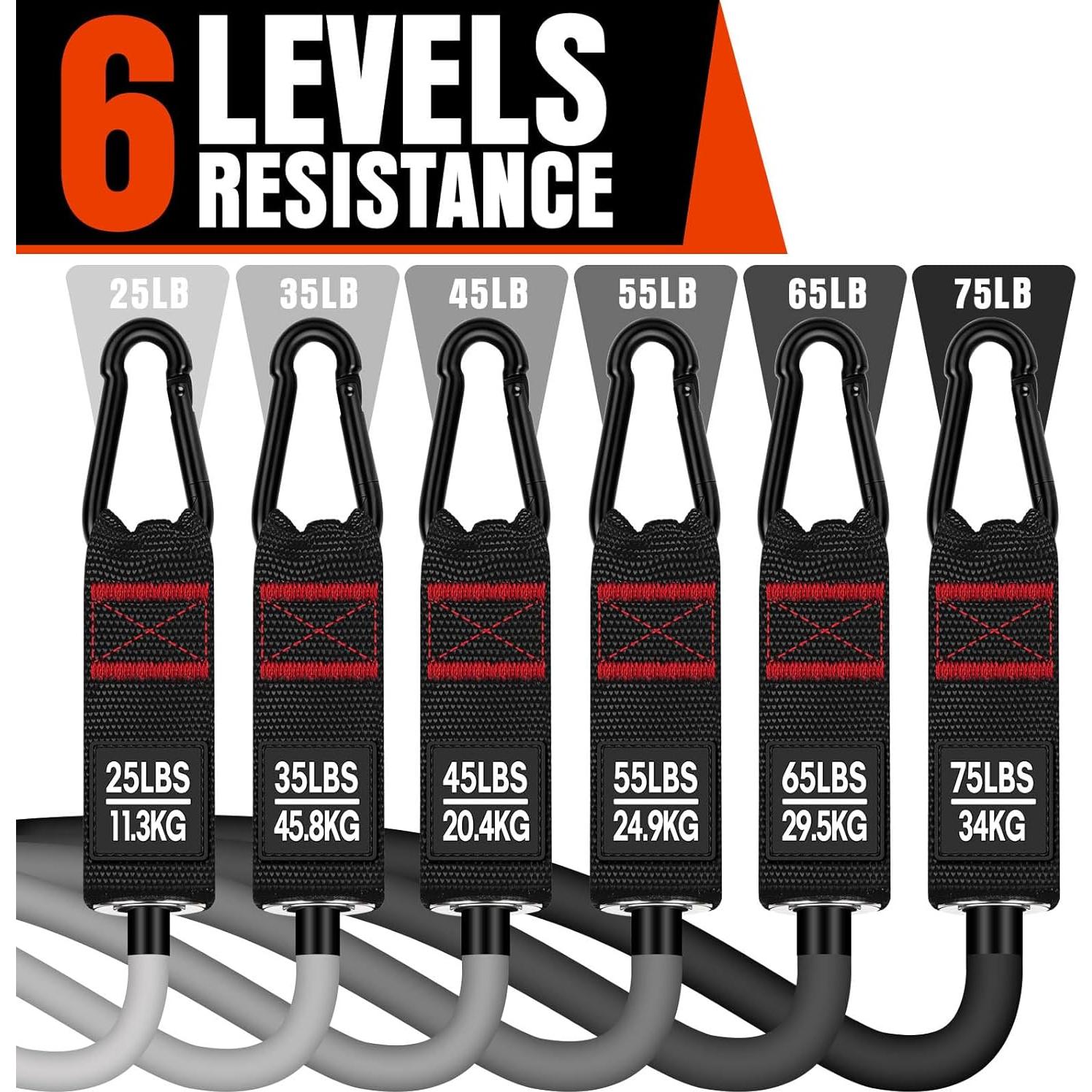 Bandas de Resistencia Pesadas COOBONS 300LBS con Mangos