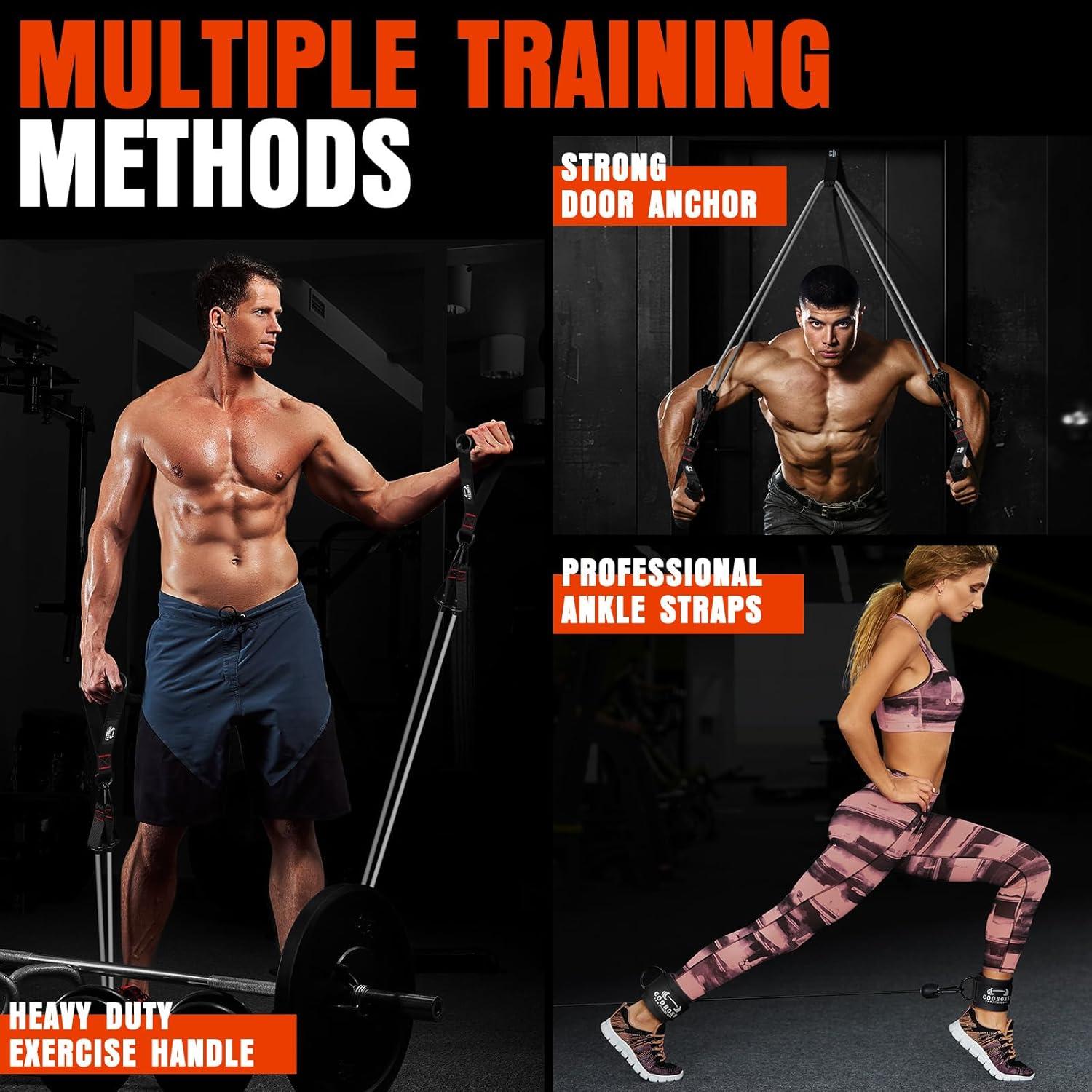 Bandas de Resistencia Pesadas COOBONS 300LBS con Mangos