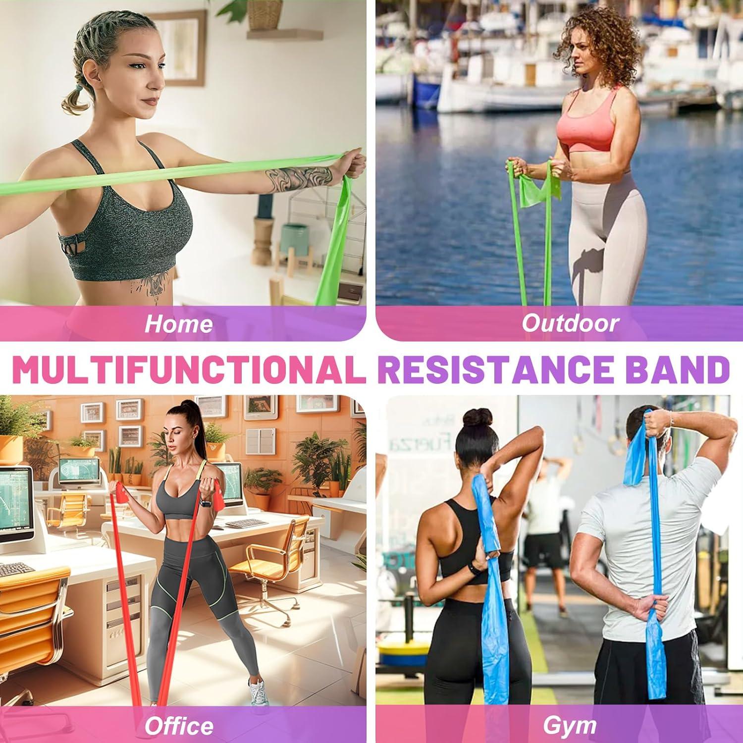 Conjunto de 5 Bandas de Resistencia jjshund 1.5m para Fitness