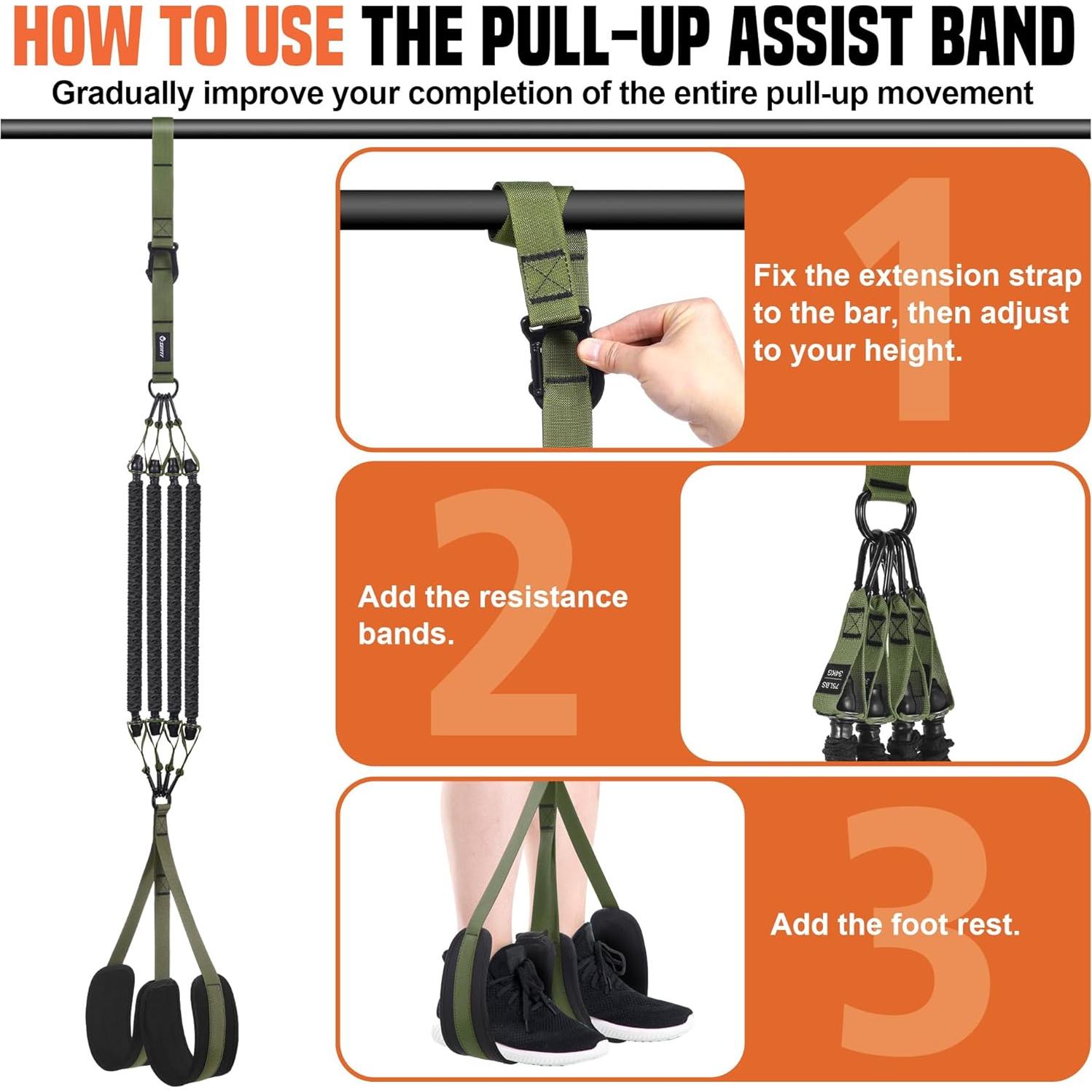 Bandas de Asistencia para Dominadas SERTT 4 Niveles 136 kg