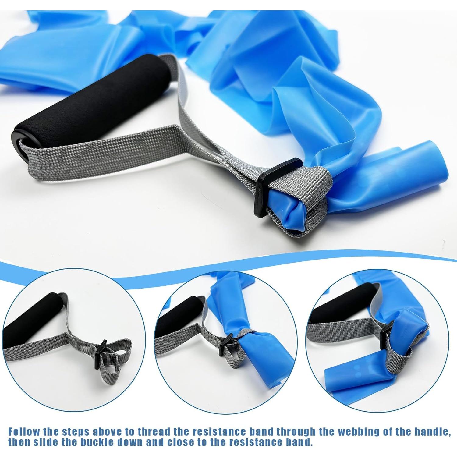 Professional Resistance Bands. Latex-Free, Work Out Bands, Stretch Bands for Working Out Women or Men, Exercise Bands Set for Physical Therapy (Colour Set (5-30lbs) - Includes Accessories)