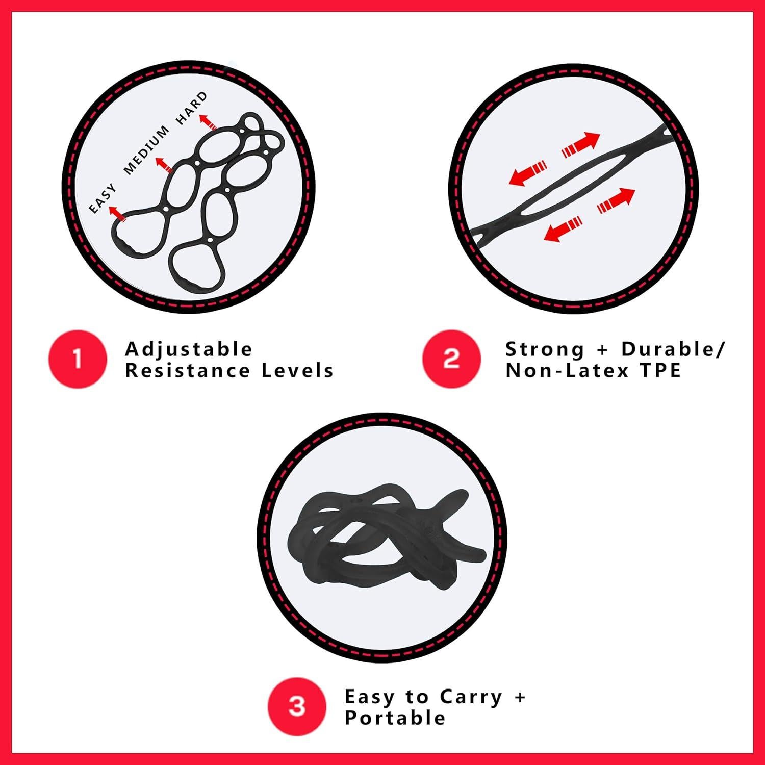 Banda de Resistencia Ajustable Walk at Home 7 Anillos Negro