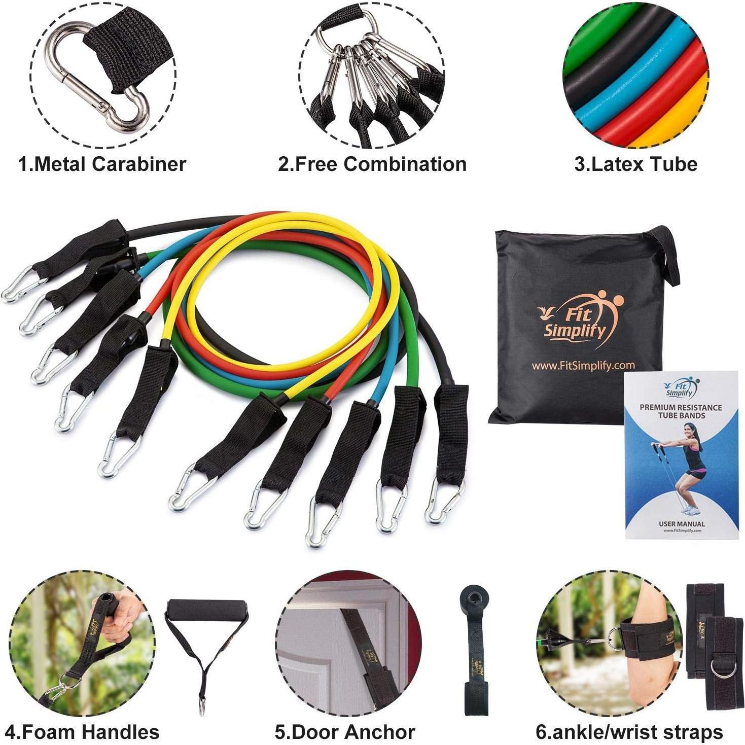 Conjunto de bandas de resistencia Fit Simplify 12 piezas