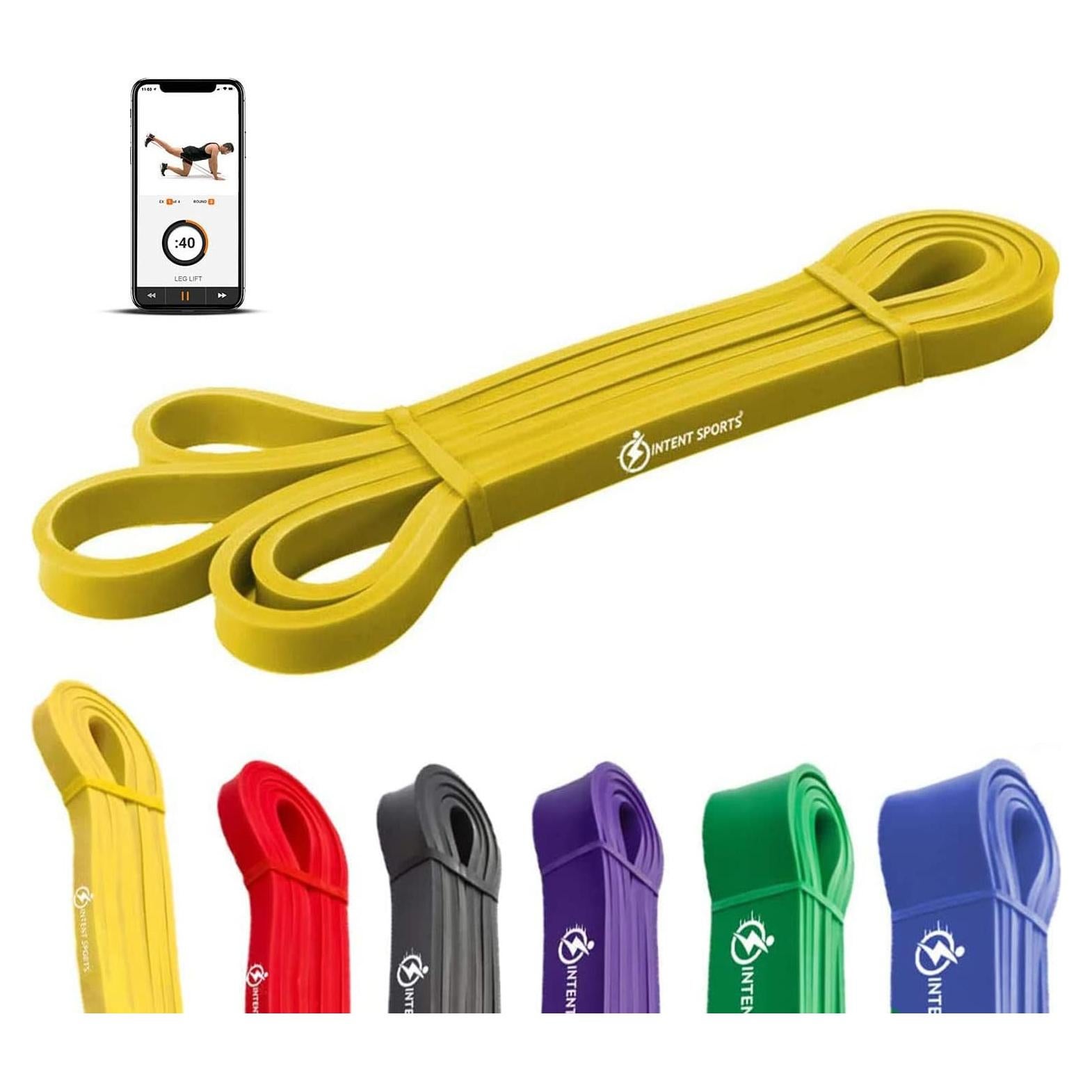 Bandas de Asistencia INTENT SPORTS para Dominadas - Amarilla 5-10 kg