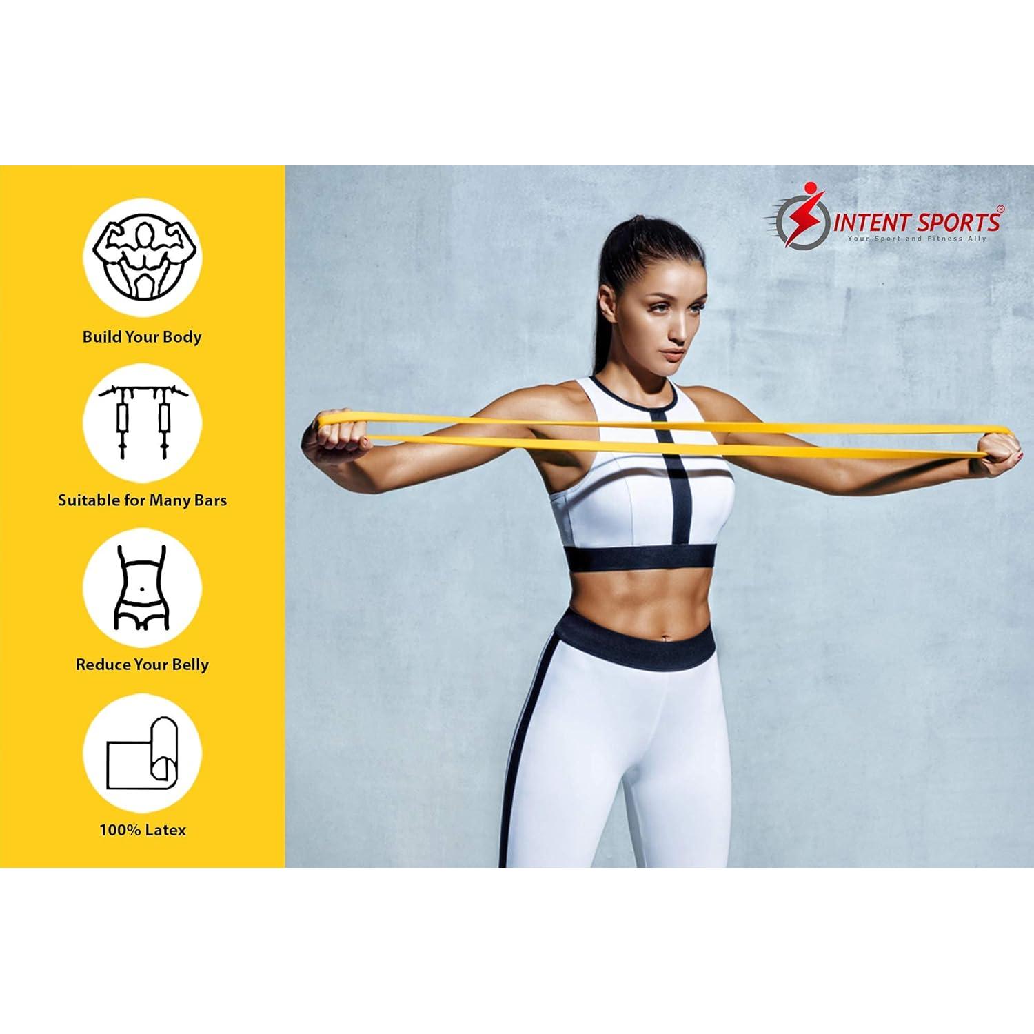 Bandas de Asistencia INTENT SPORTS para Dominadas - Amarilla 5-10 kg