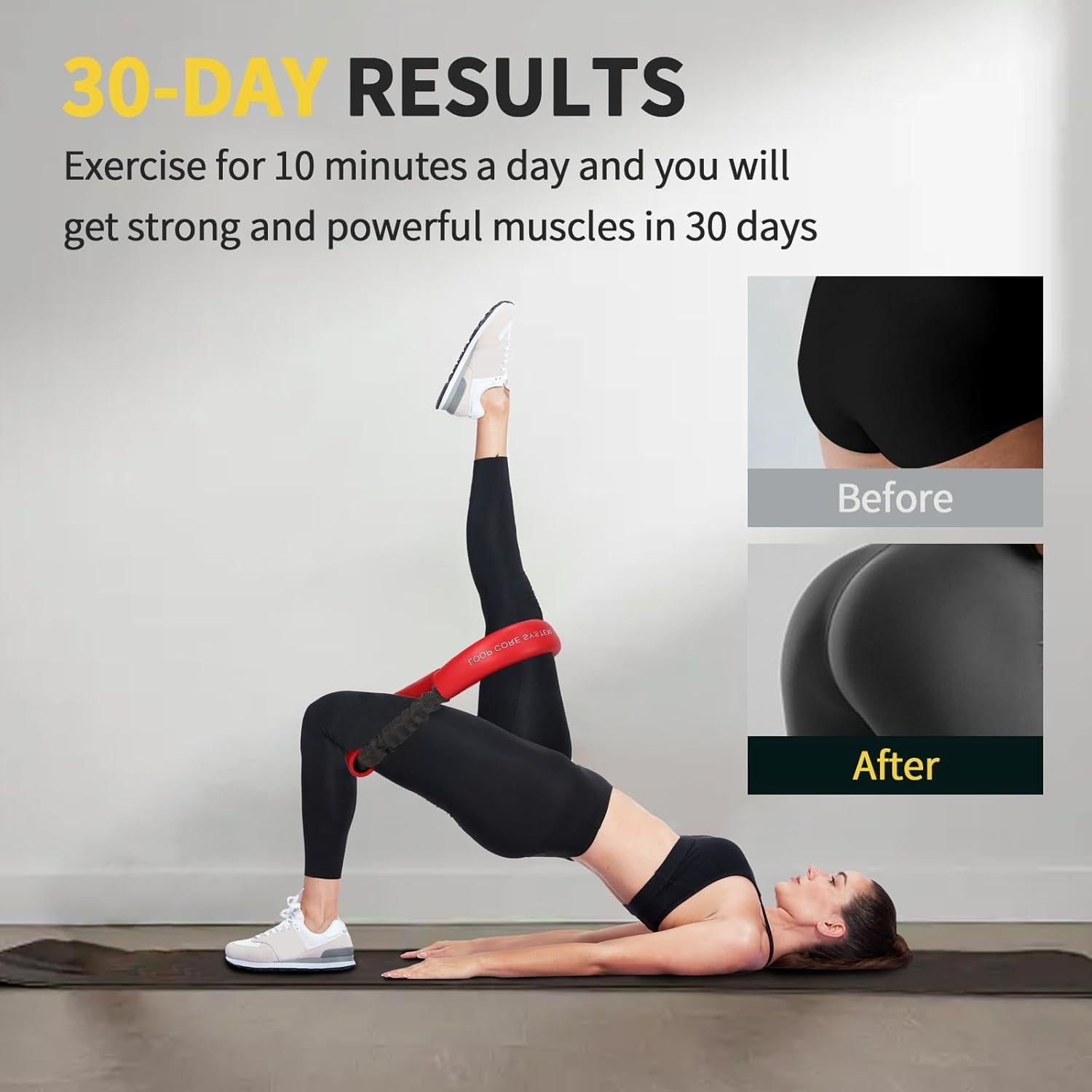 Banda de Resistencia para Glúteos Touioi - 3 Niveles de Resistencia