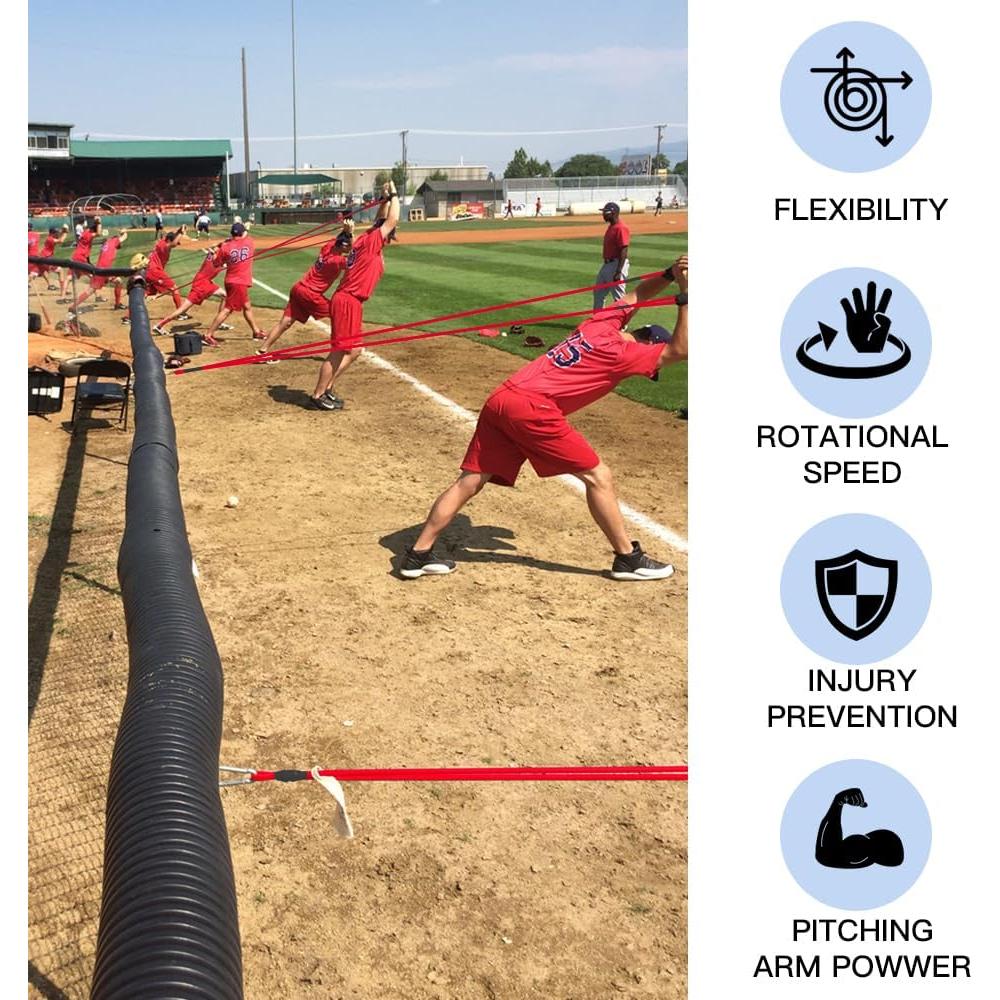 Baseball Softball Resistance Training Bands - Pitching Trainer and Arm Trainer for Pitching Arm Strength Throwing Warm up Stretching