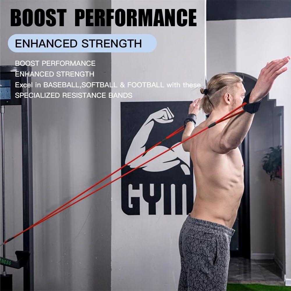 Baseball Softball Resistance Training Bands - Pitching Trainer and Arm Trainer for Pitching Arm Strength Throwing Warm up Stretching