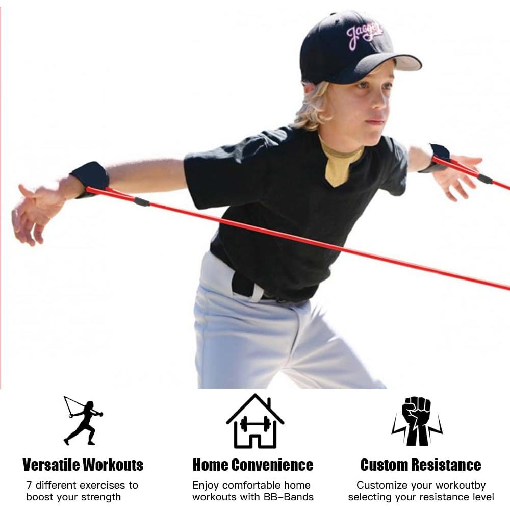 Baseball Softball Resistance Training Bands - Pitching Trainer and Arm Trainer for Pitching Arm Strength Throwing Warm up Stretching