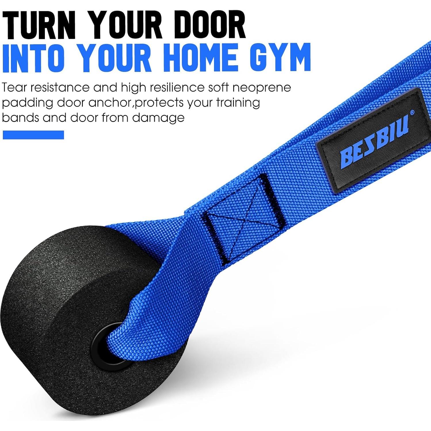 Bandas de Resistencia Pesadas BesBiu 300lbs con Mangos y Accesorios