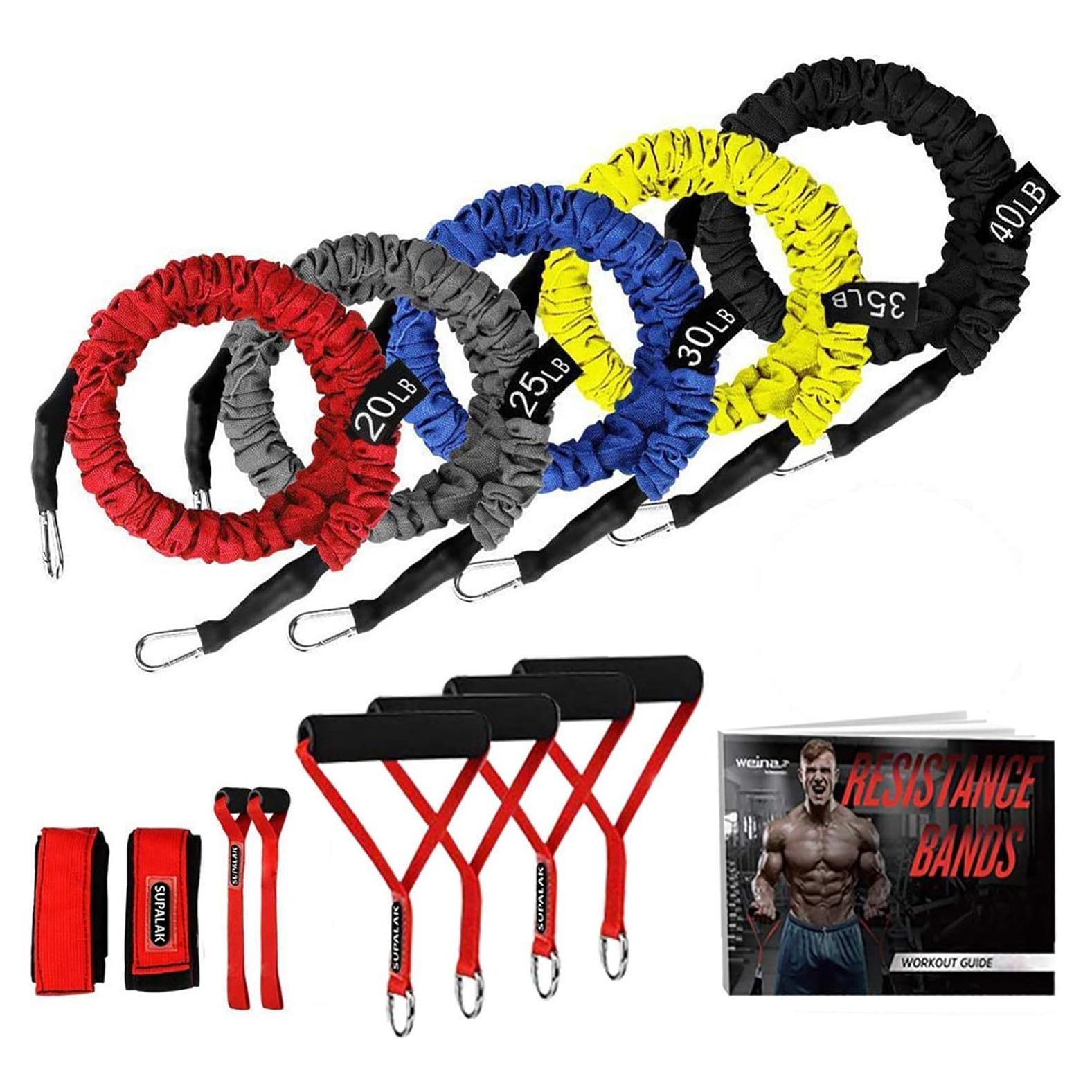 Set de Bandas de Resistencia SUPALAK 15 Piezas 20-40lbs