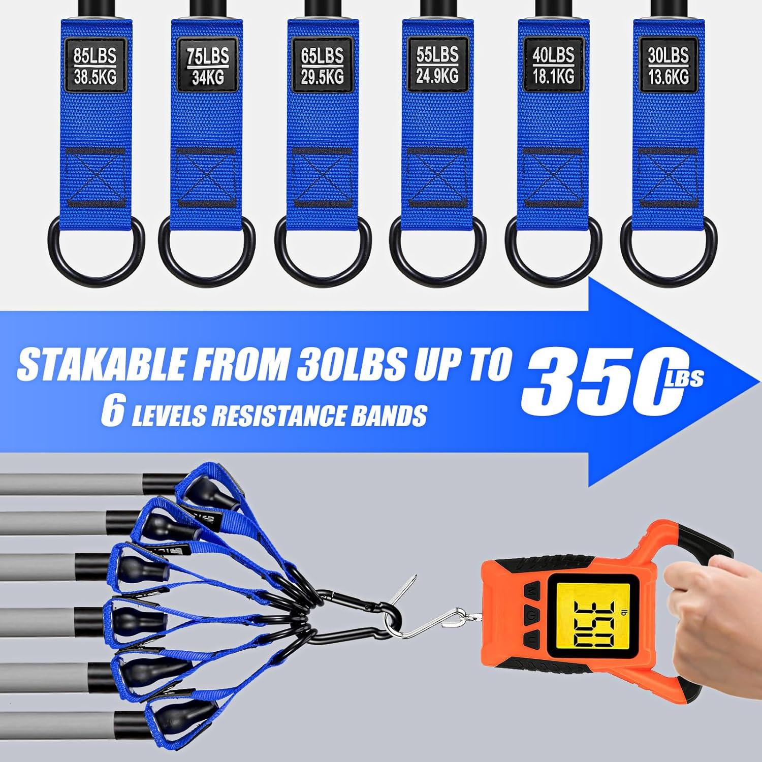 Bandas de Resistencia Pesadas WOQQW 350lbs (158.76kg) Ajustables