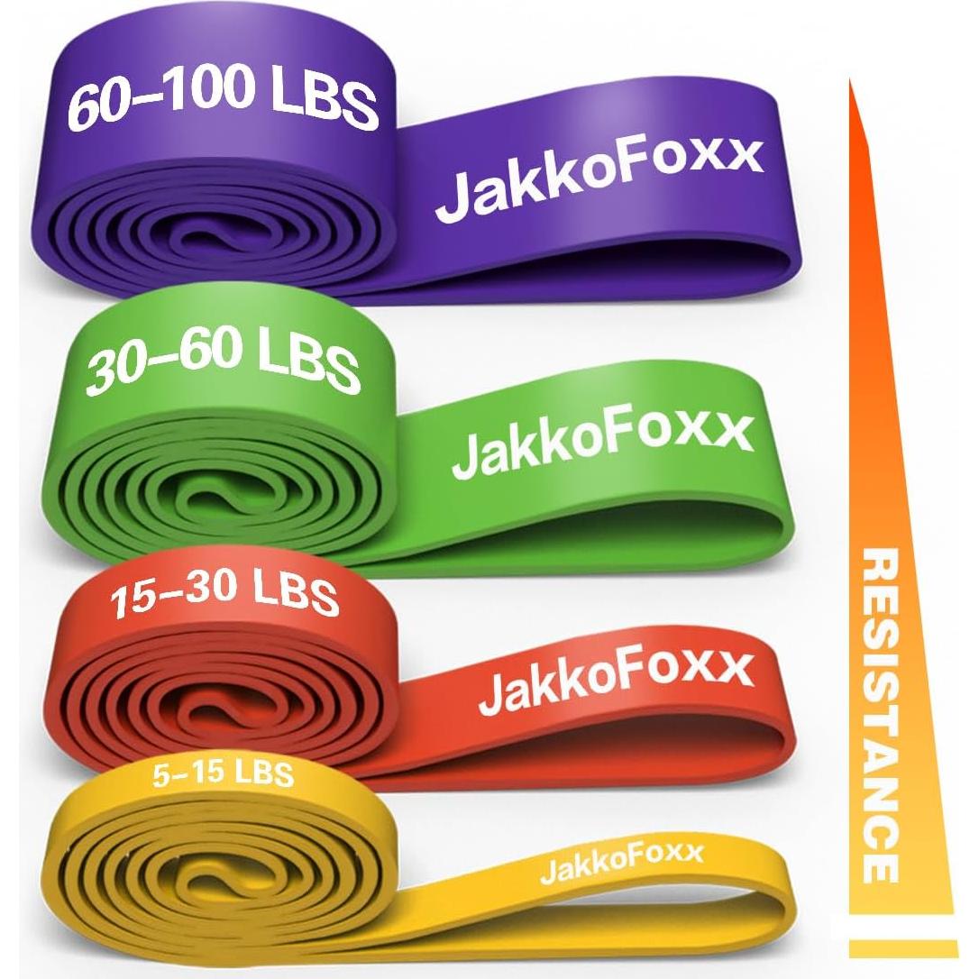 Bandas de Resistencia JAKKOFOXX - Juego de 4 para Ejercicio
