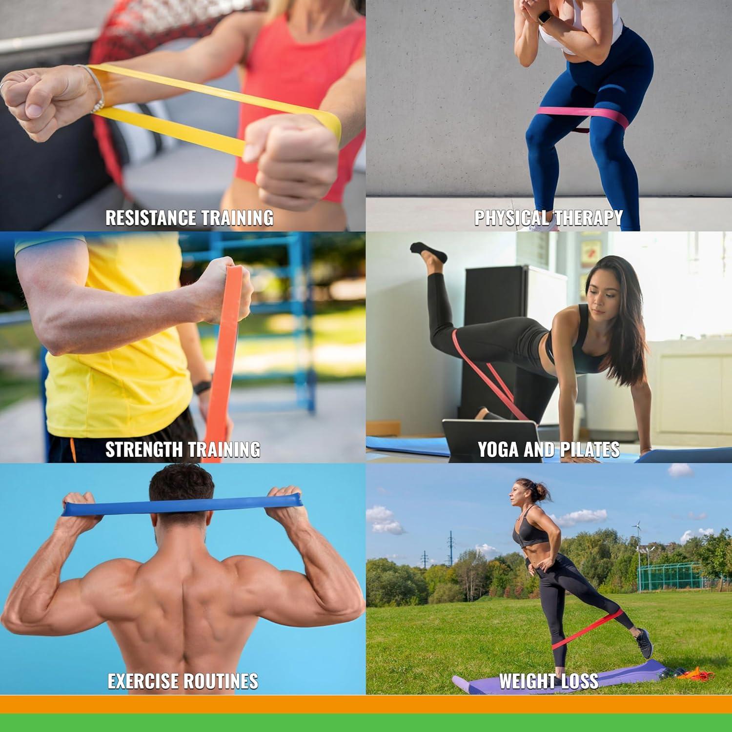 Bandas de Resistencia SmarterLife - 5 Niveles, Sin Látex, 204g