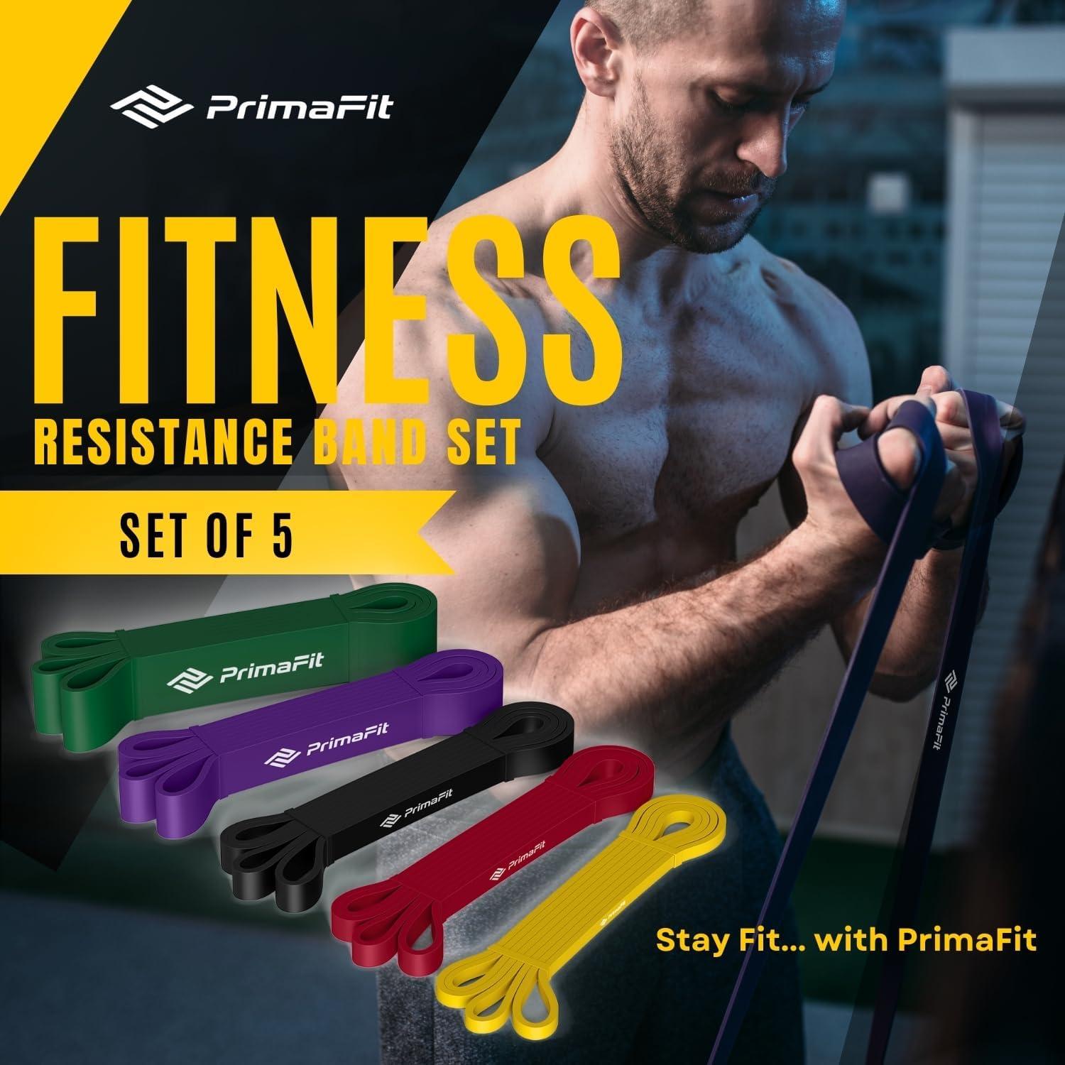 Bandas de Resistencia PrimaFit 5-Pack - Entrenamiento y Estiramiento