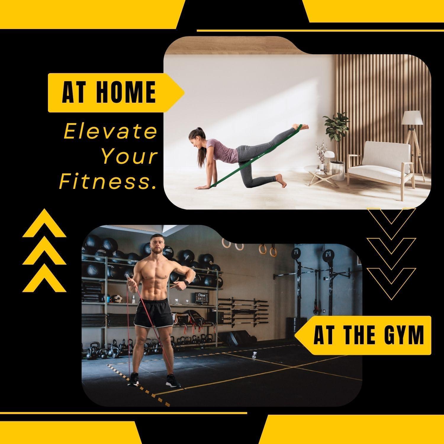 Bandas de Resistencia PrimaFit 5-Pack - Entrenamiento y Estiramiento