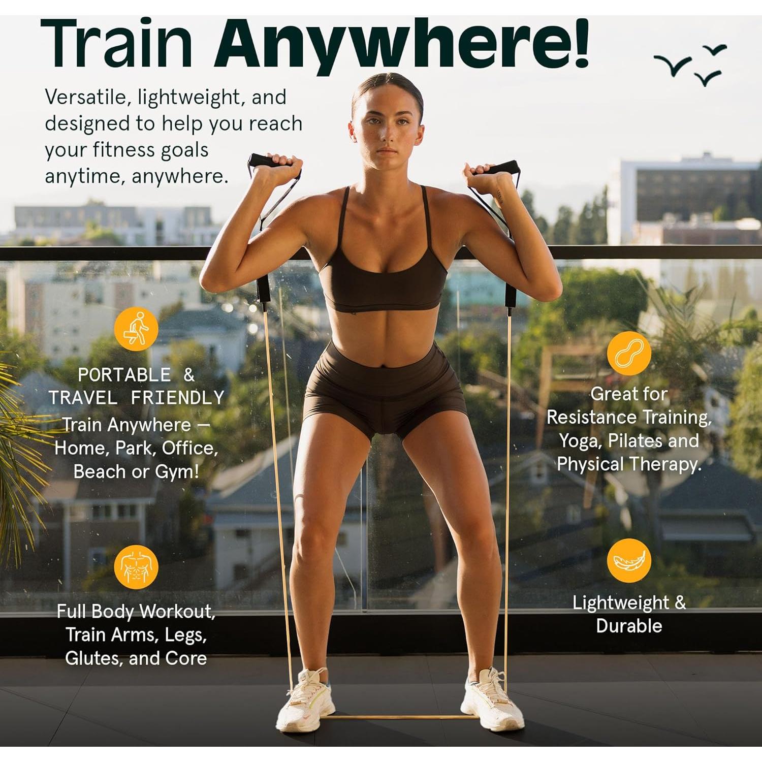 Bandas de Resistencia Retrospec Train 5pc con Mangos y Ancla