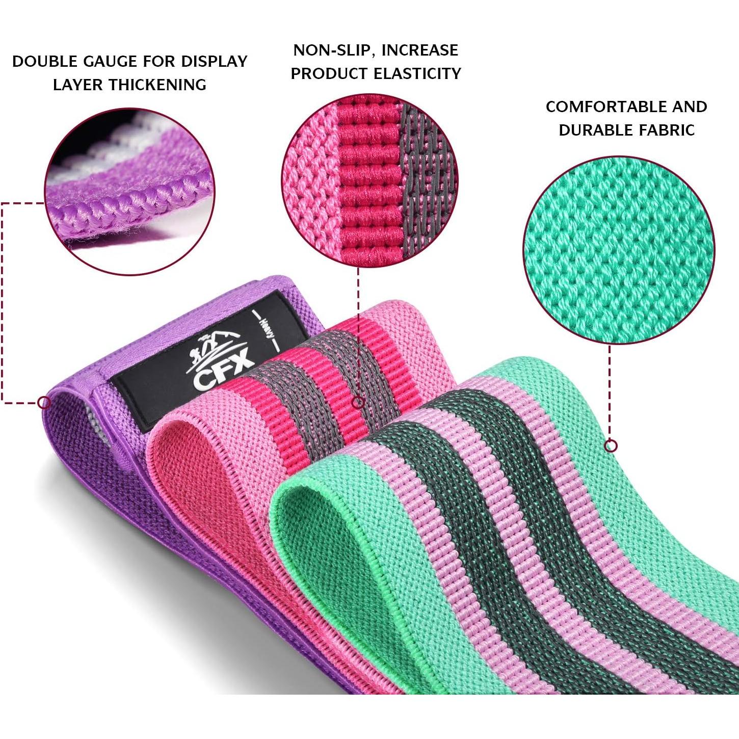 Juego de Bandas de Resistencia CFX - 3 Niveles Antideslizantes