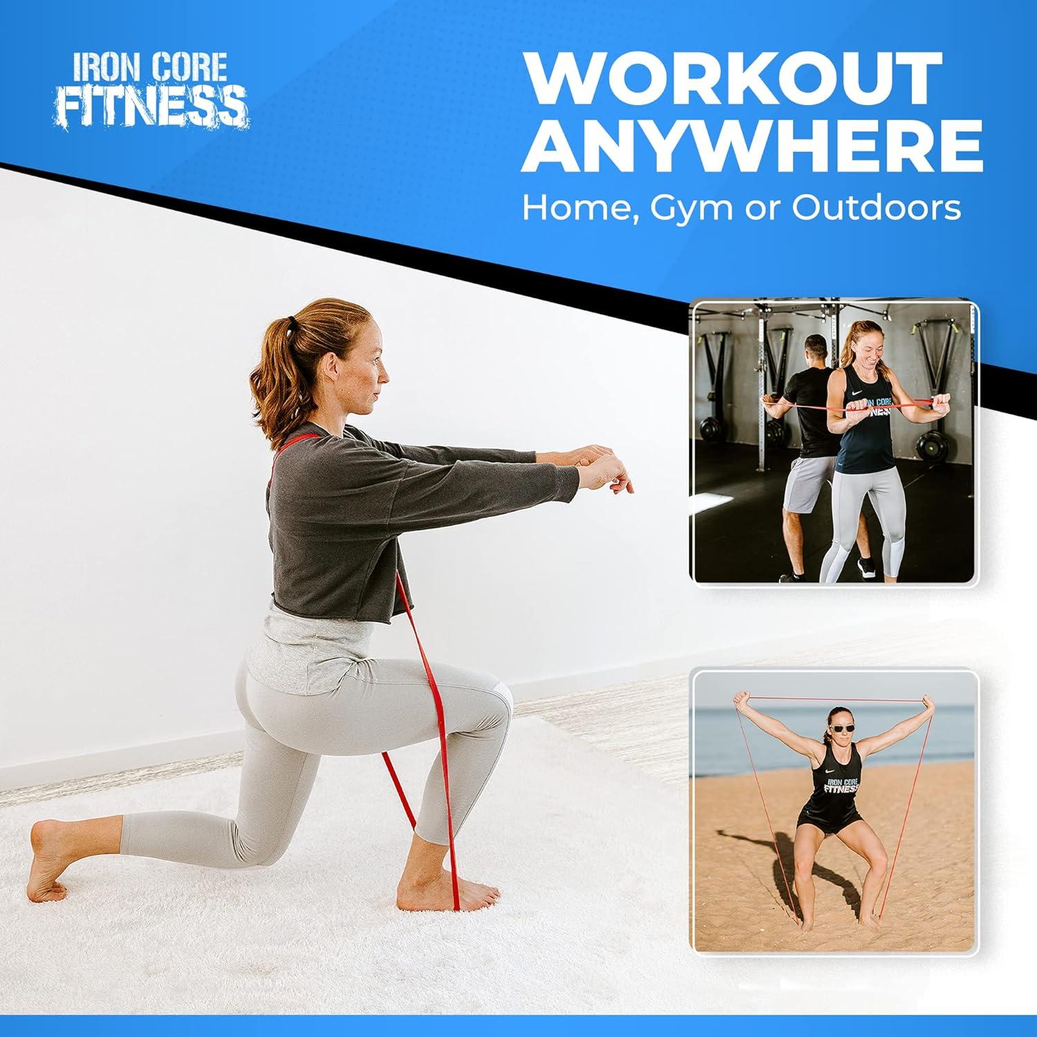 Banda de Resistencia Ligera Iron Core Fitness - Paquete de 5