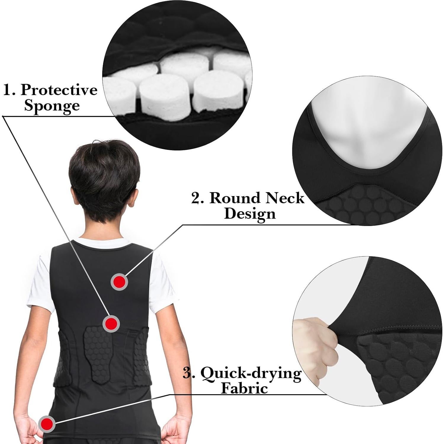 Chaleco de Impacto Linkidea para Fútbol Juvenil 10-14 años