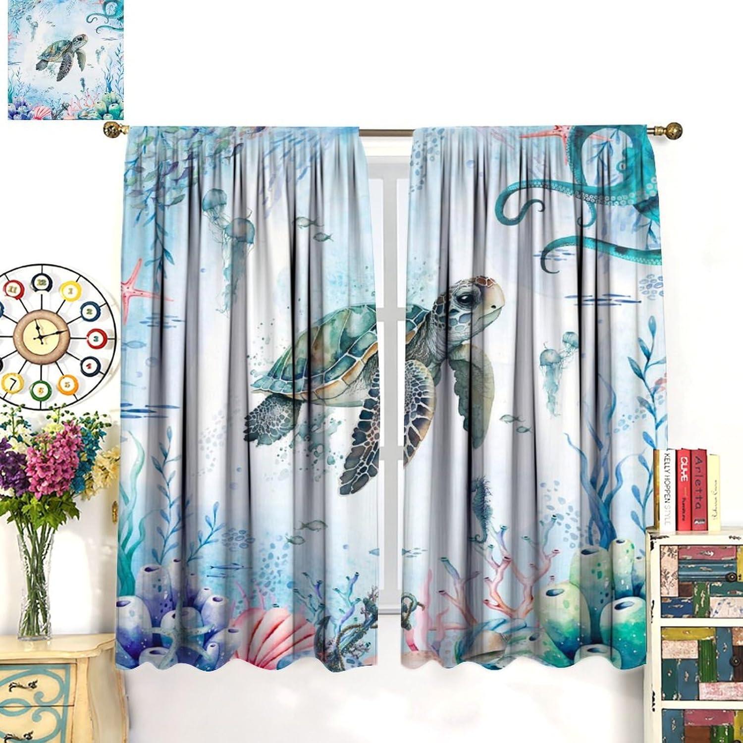 Cortinas AAVEUP Nauticas 2 Paneles 54x113cm Decorativas