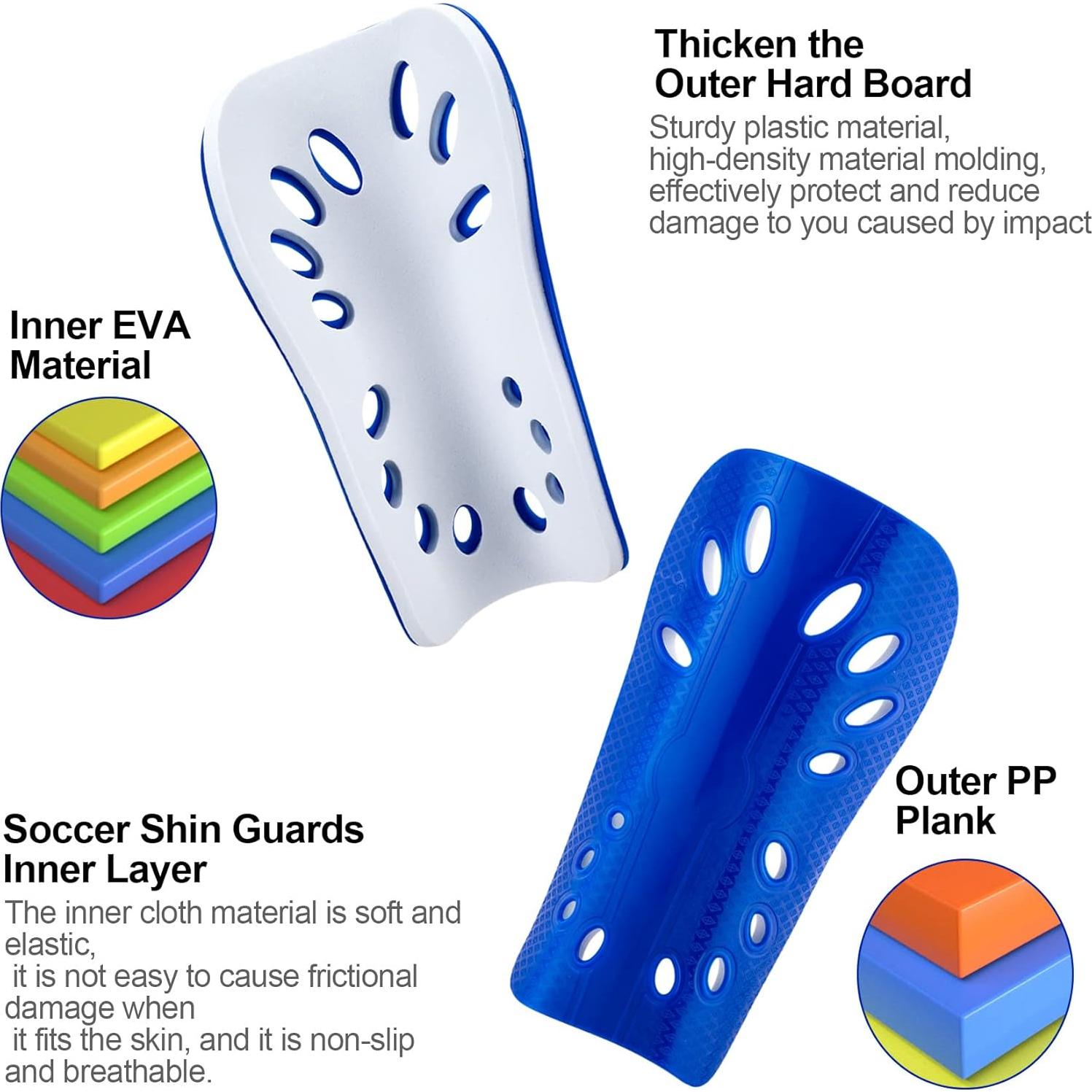 Espinilleras de Fútbol ANCIRS para Niños - Azul y Negro