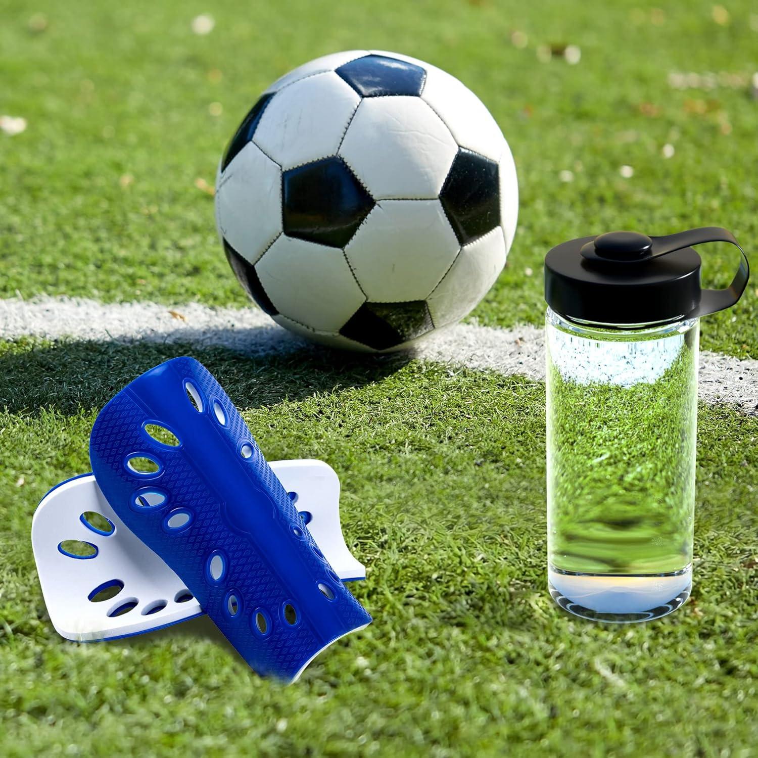 Espinilleras de Fútbol ANCIRS para Niños - Azul y Negro