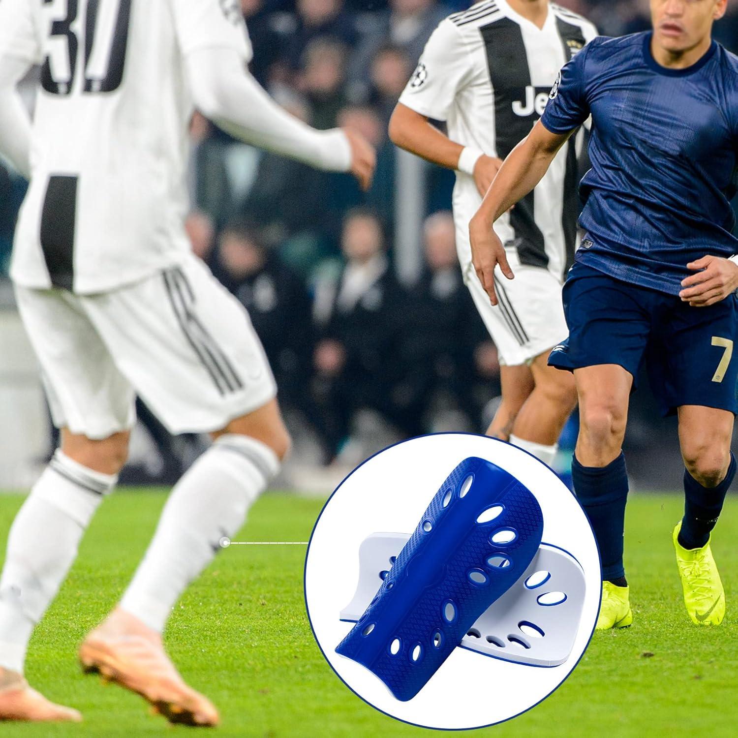 Espinilleras de Fútbol ANCIRS para Niños - Azul y Negro