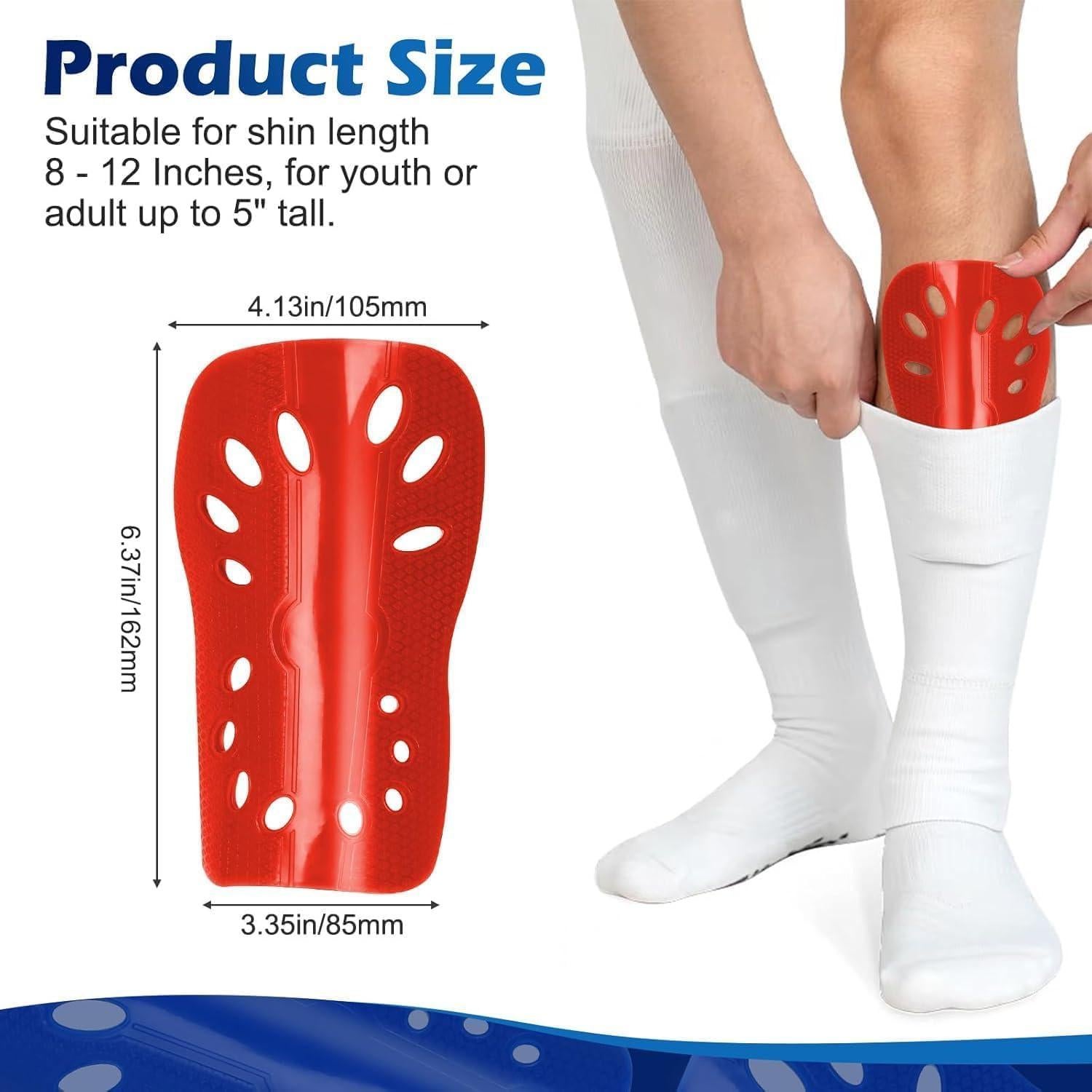 Protectores de Espinillas de Fútbol NADUSEP, 2 Pares, Transpirables