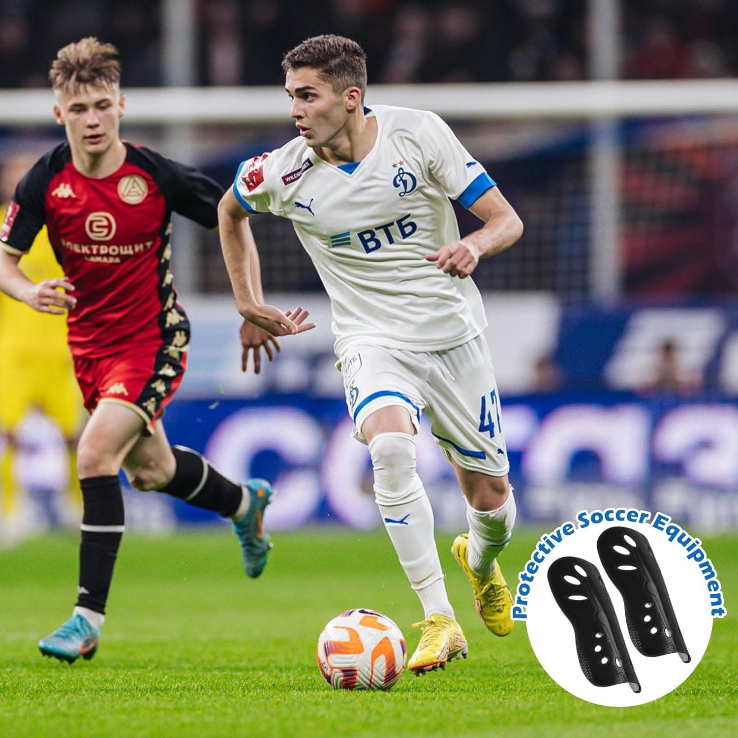 Protectores de Espinillas de Fútbol NADUSEP, 2 Pares, Transpirables