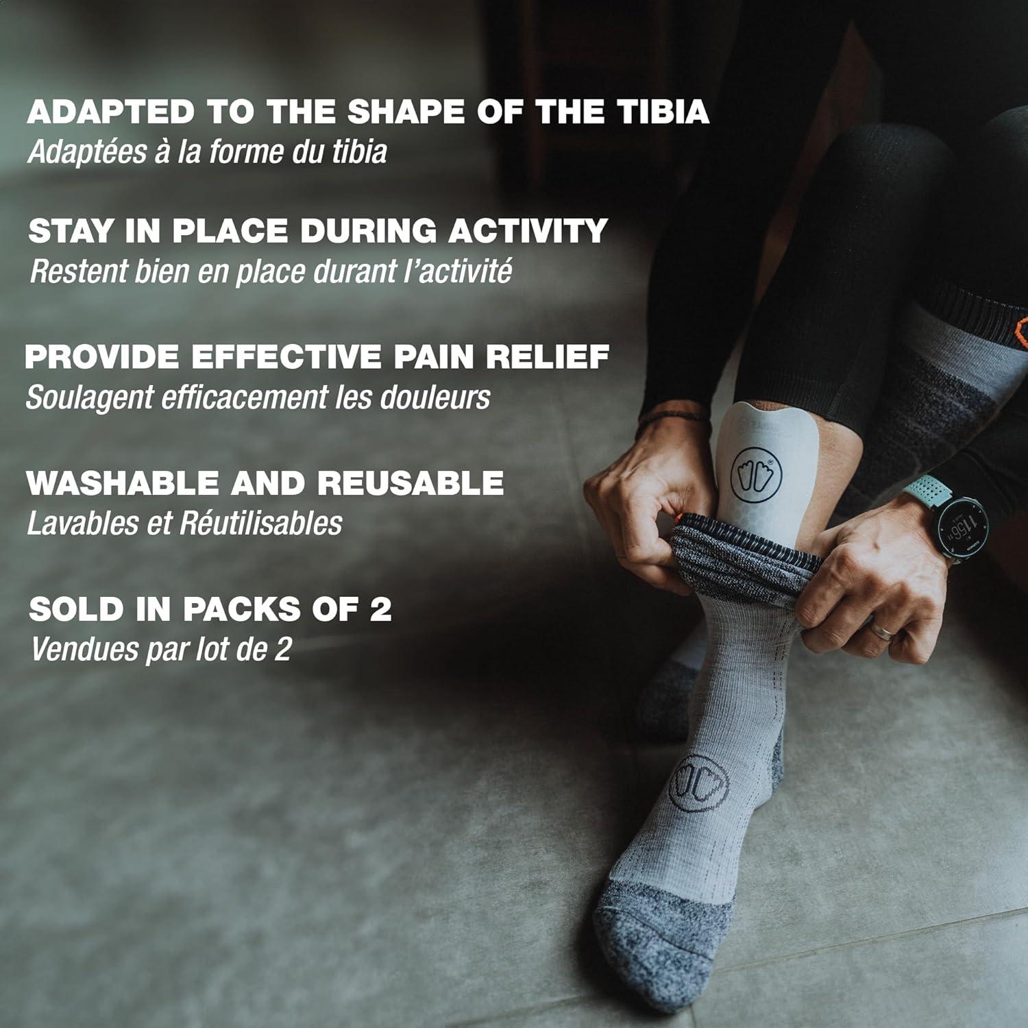 Protectores de Espinillas Sidas - Gel Reutilizables - Talla Única