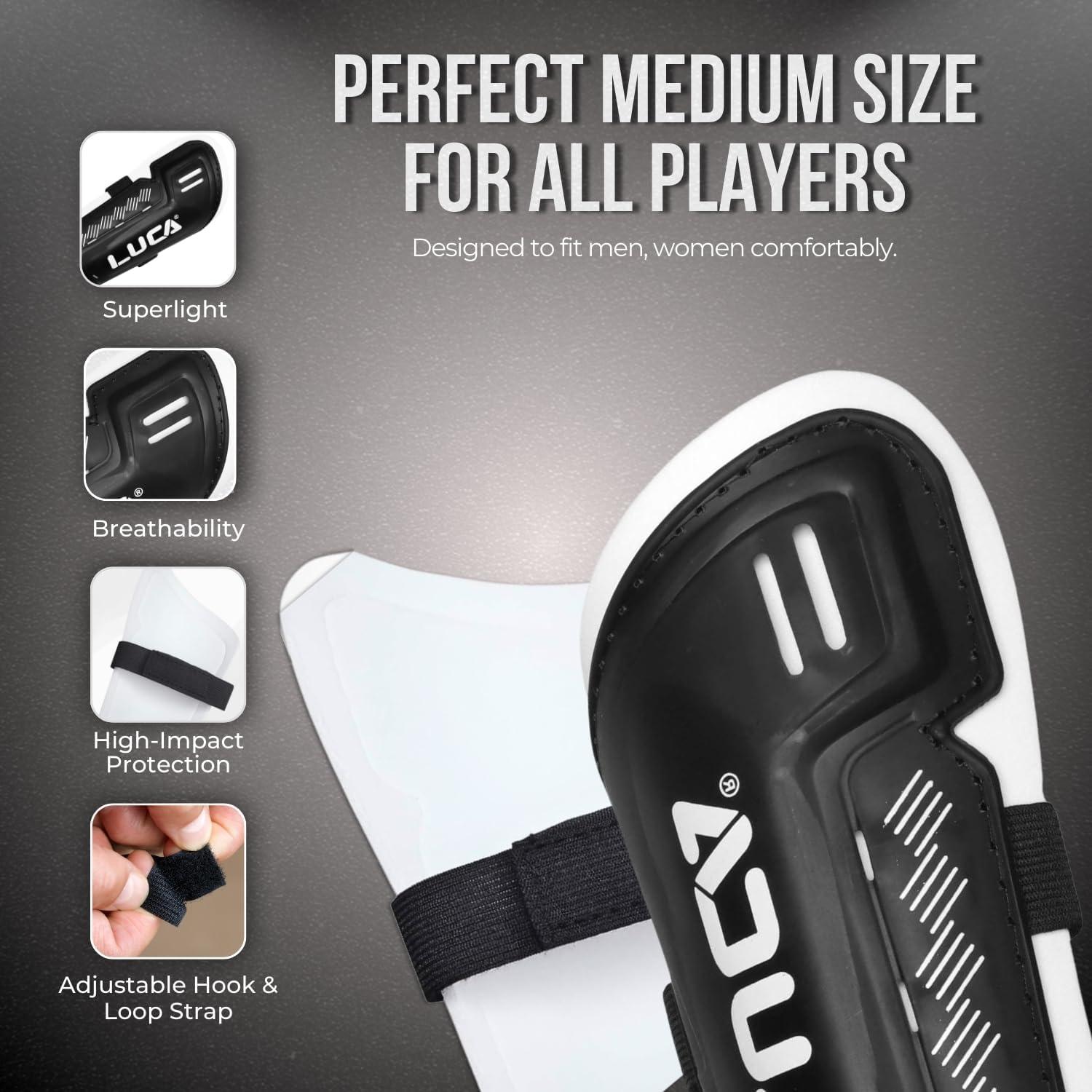 Espinilleras de Fútbol LUCA para Jóvenes y Adultos - Tamaño Mediano