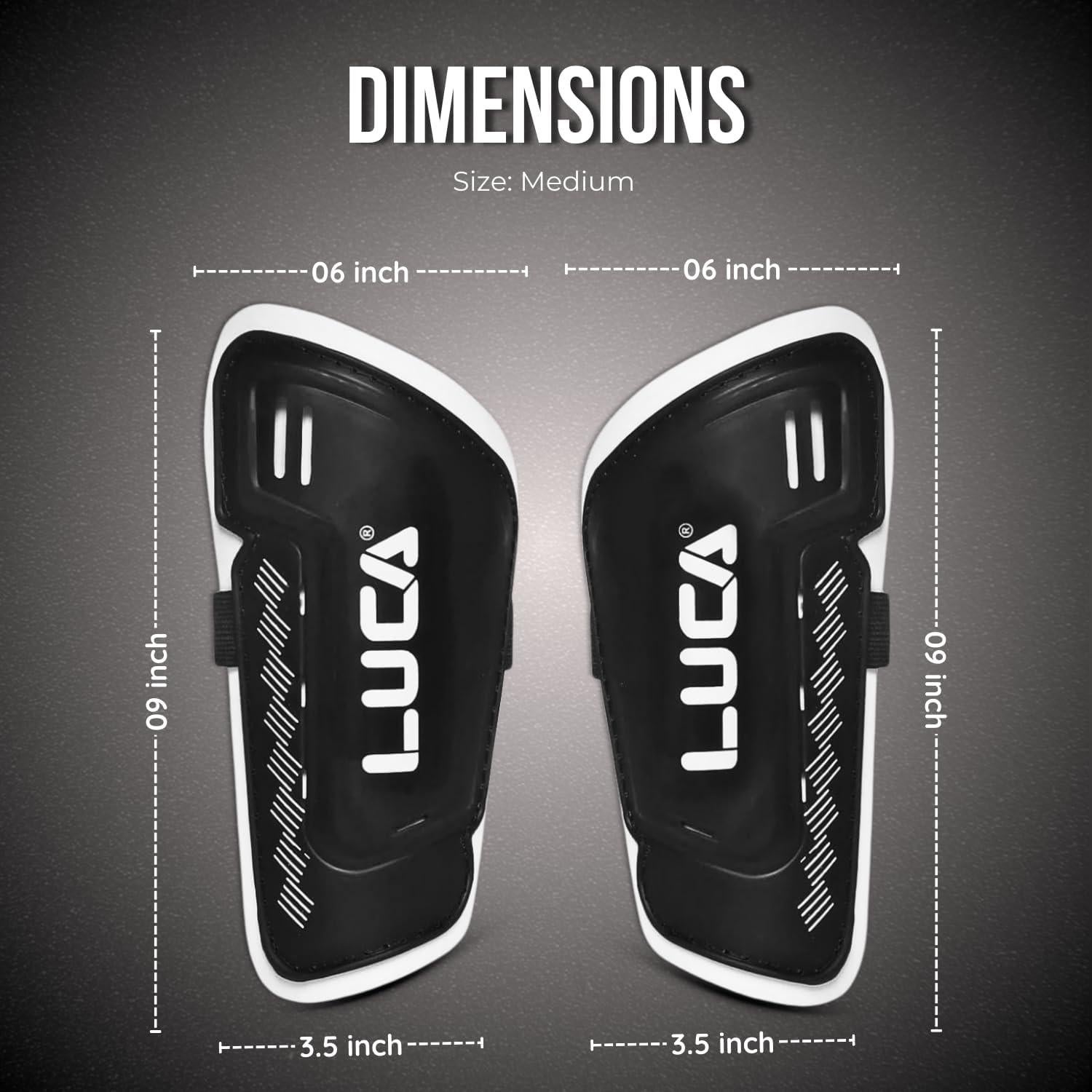 Espinilleras de Fútbol LUCA para Jóvenes y Adultos - Tamaño Mediano