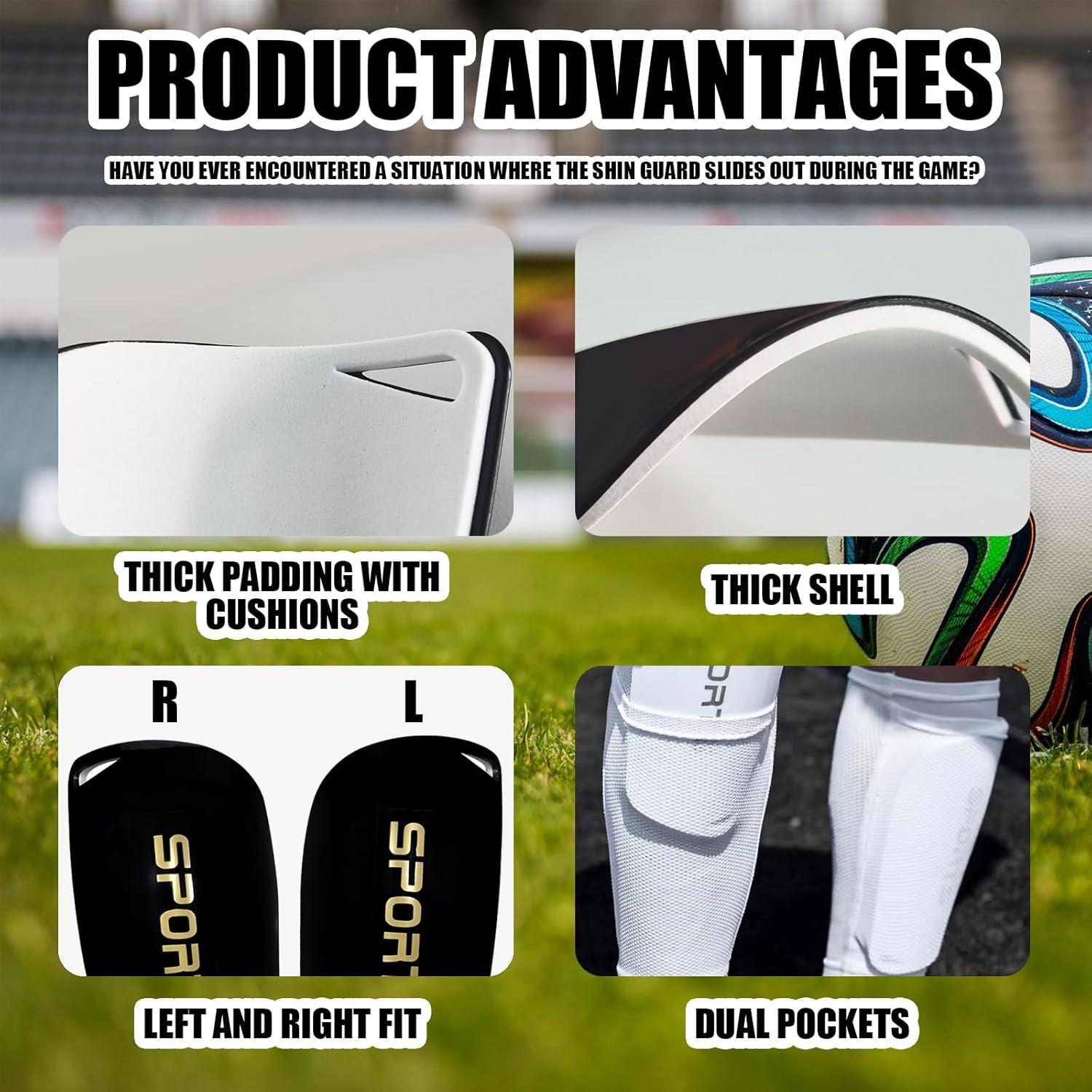 Espinilleras de Fútbol Septo para Niños y Adultos - 2 Pares