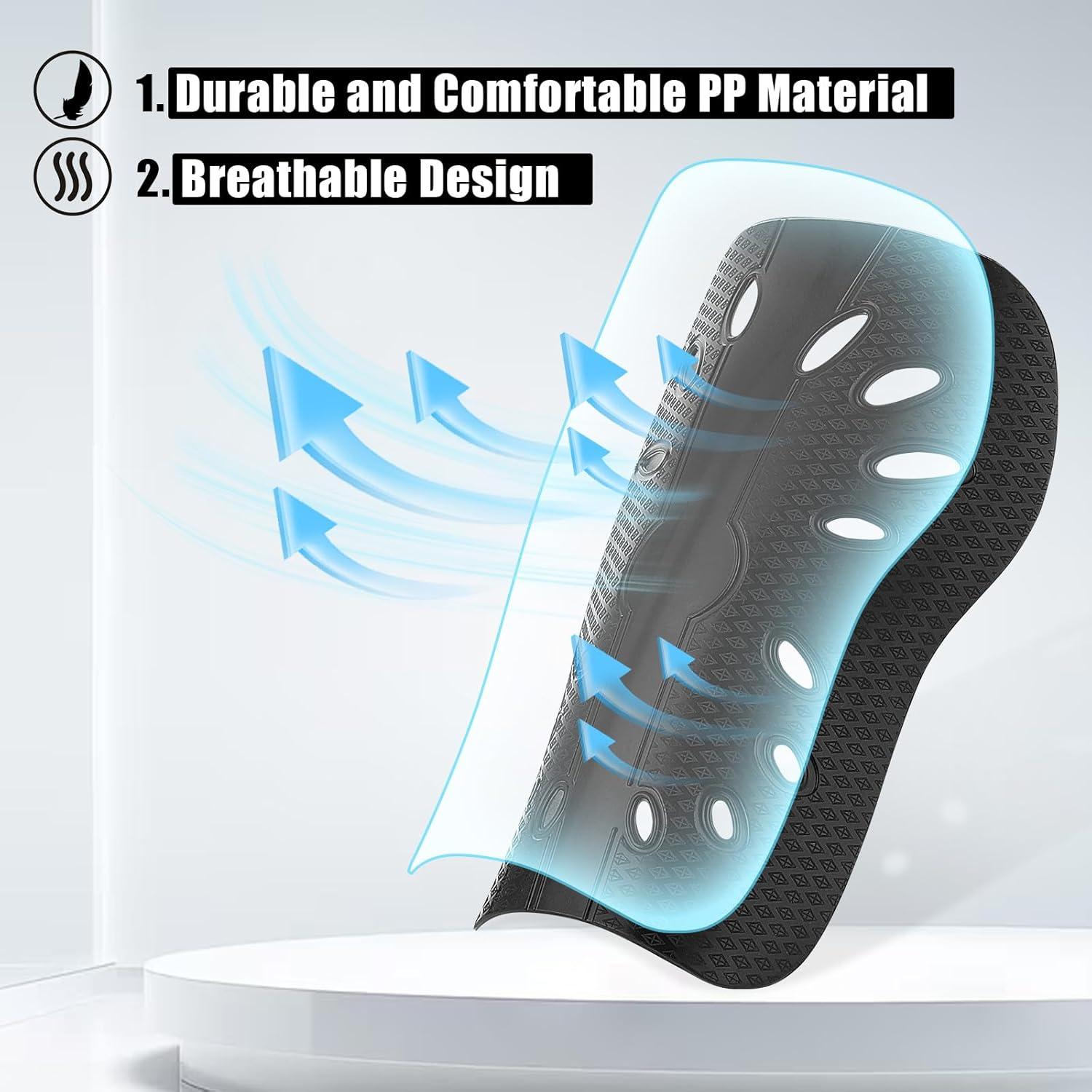 Espinilleras de Fútbol Molain 2 Pairs, Livianas y Transpirables