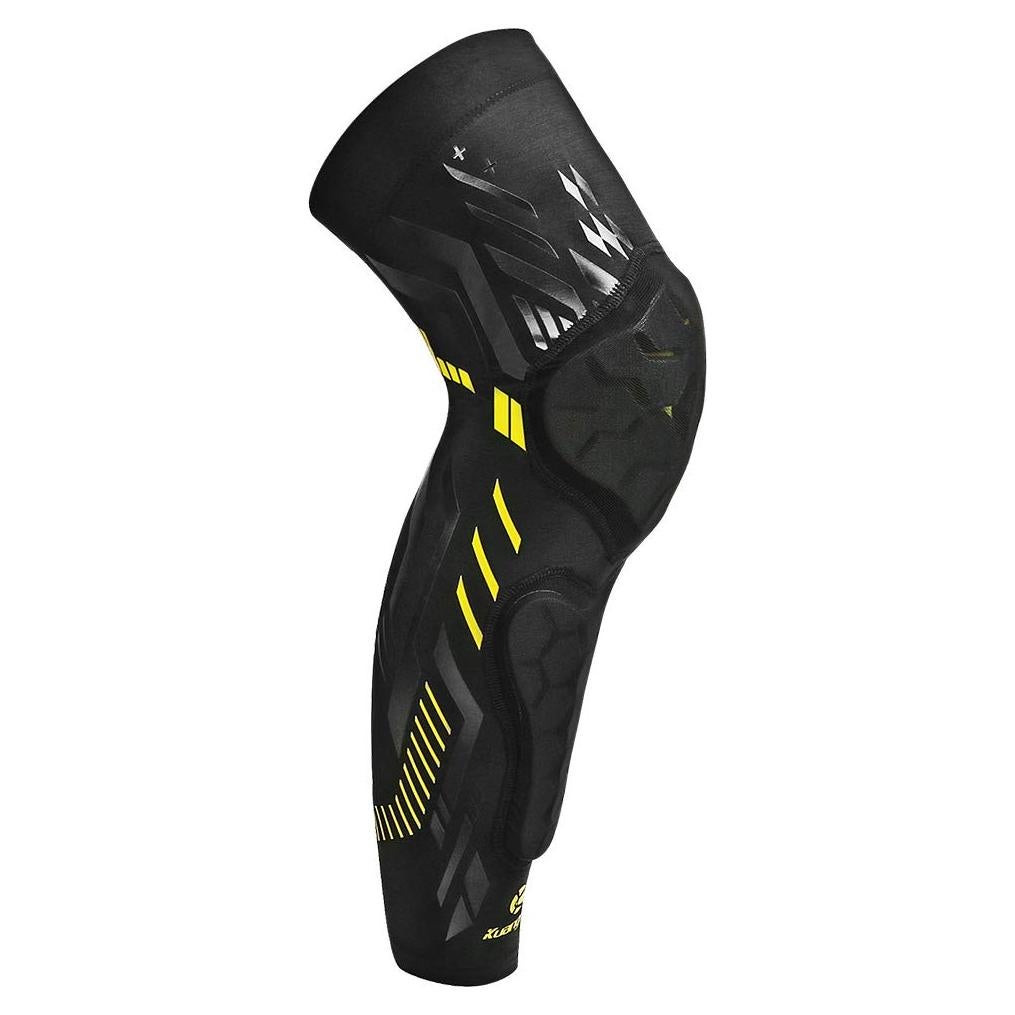 Funda de Rodilla y Espinillera Kuangmi S Negro Amarillo