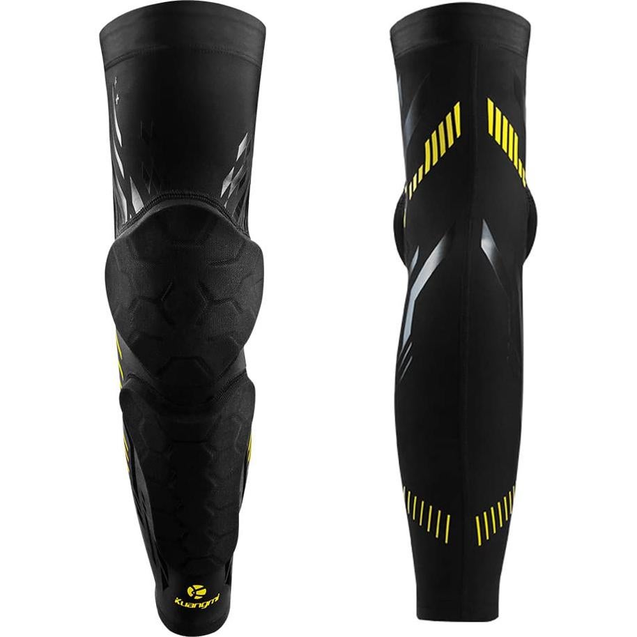 Funda de Rodilla y Espinillera Kuangmi S Negro Amarillo