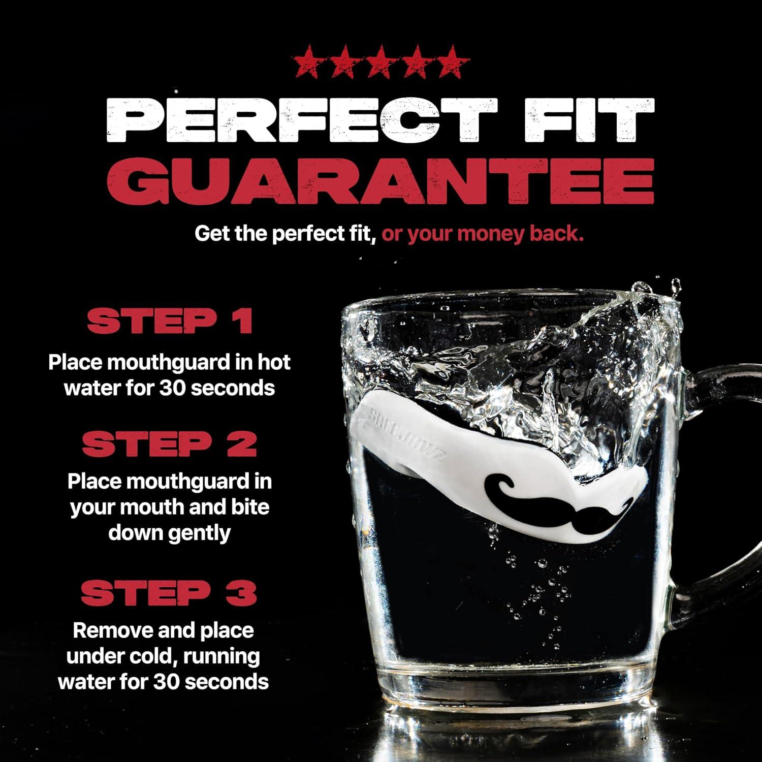 Protector Bucal SafeJawz Sports Fangz Negro Doble Capa para Deportes