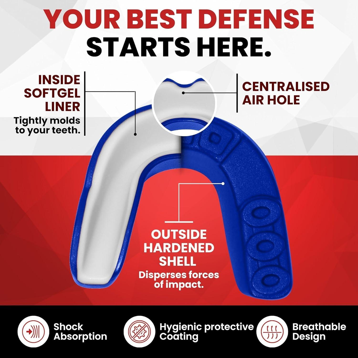 Protector Bucal Safe Grin para Boxeo y MMA - Azul