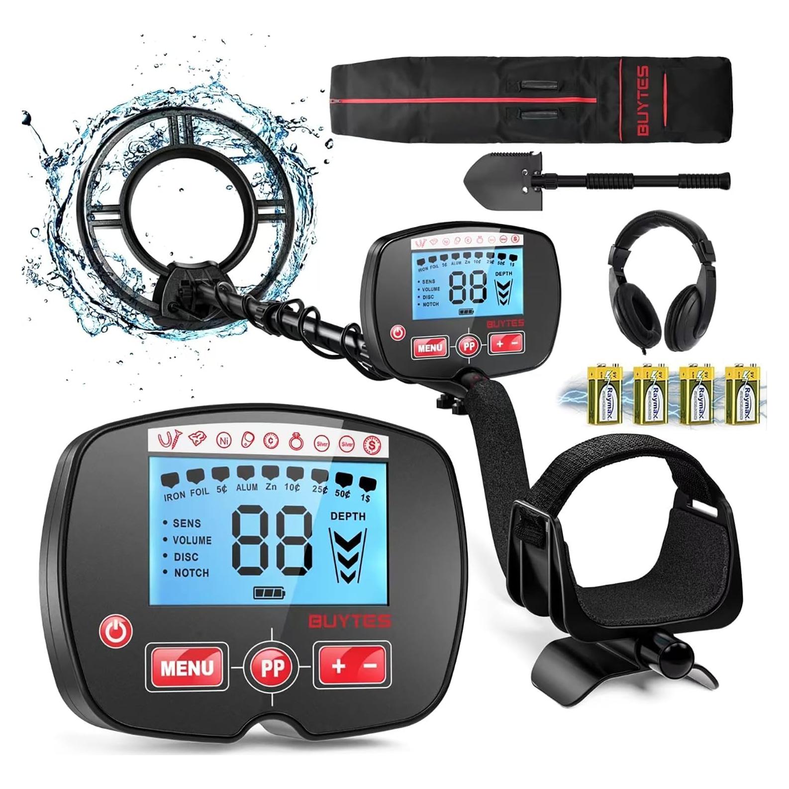 Detector de Metales Buytes IP68 LCD 4 Modos 152 cm