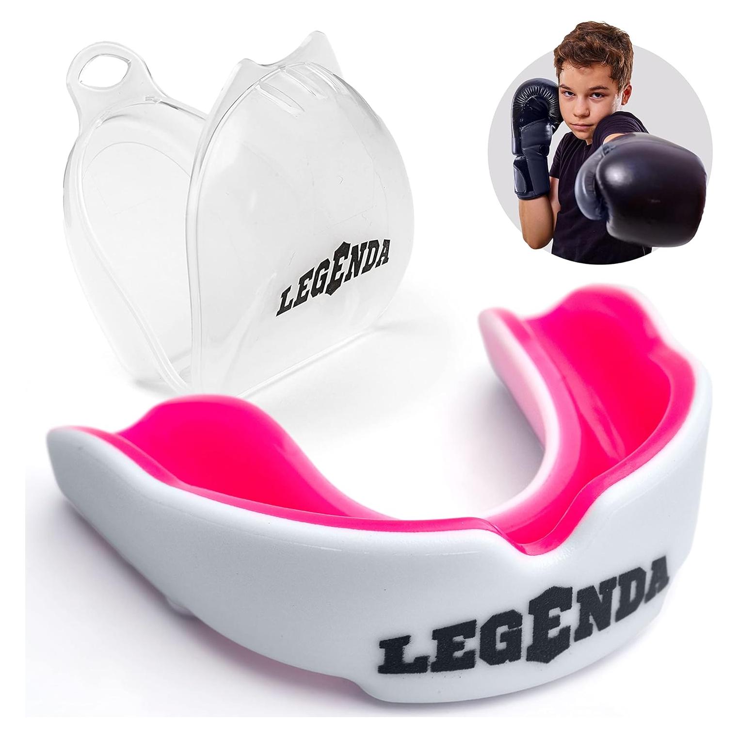 Protector Bucal Profesional Legenda Kids Blanco/Rosa