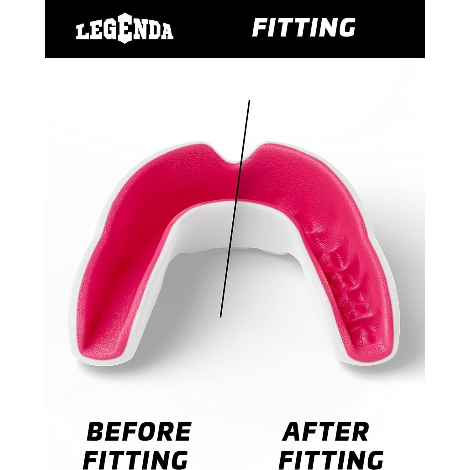 Protector Bucal Profesional Legenda Kids Blanco/Rosa